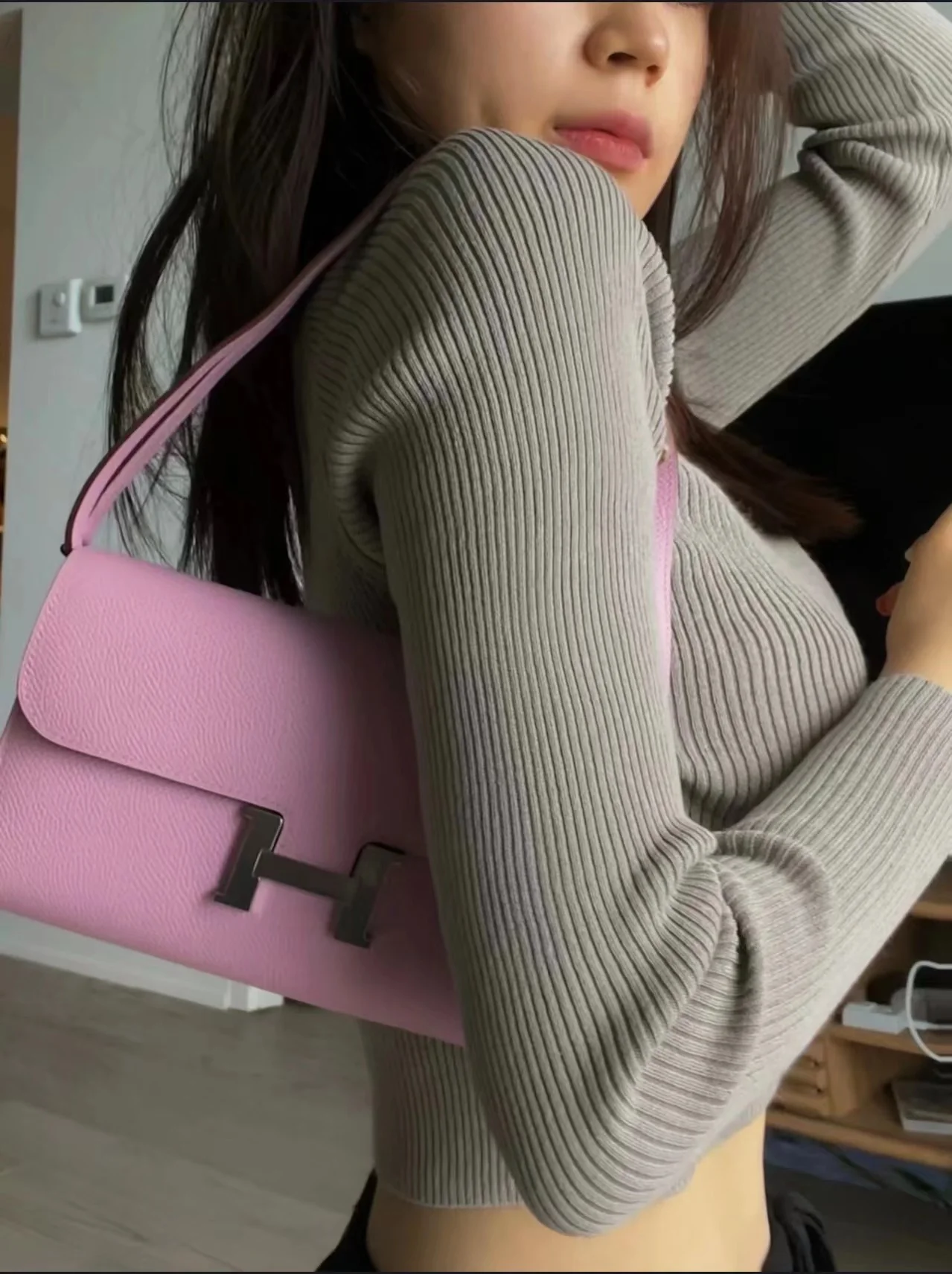 Серебряная пряжка Hermes-constance-to-go-x9