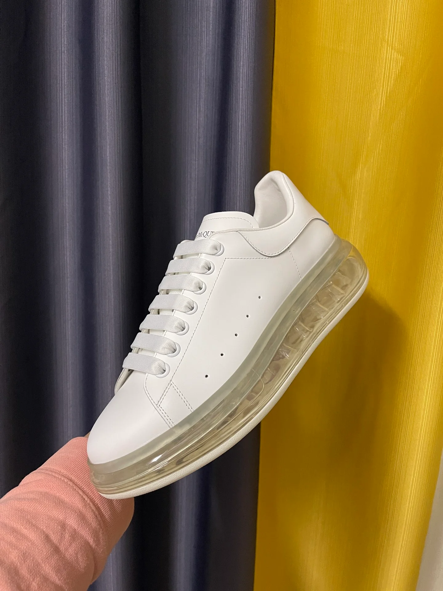 Классические белые кроссовки McQueen - унисекс - полностью из белой кожи с белой воздушной подушкой