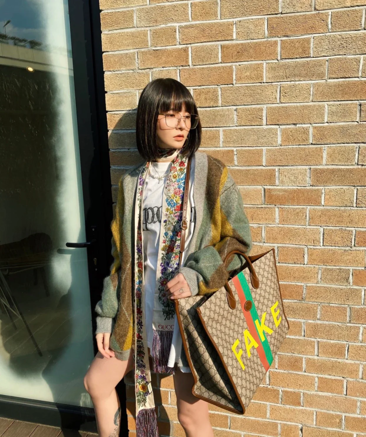 Gucci-FACK NOT系列-托特包