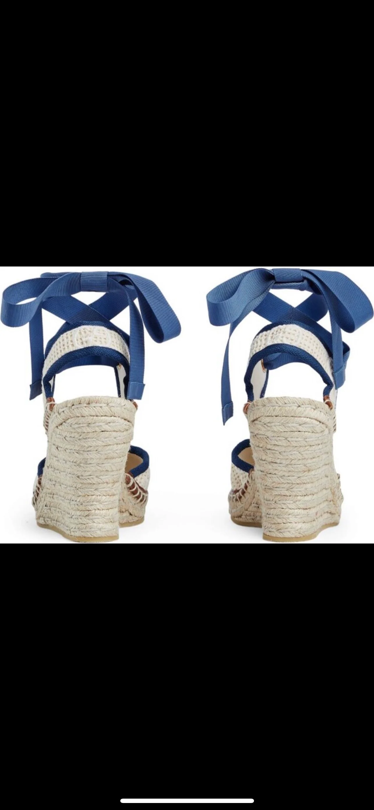 Новые поступления Gucci ранней весной 2023 года: туфли на ремешках из льняной парусины, сандалии на танкетке, джинсовые туфли на шнуровке.