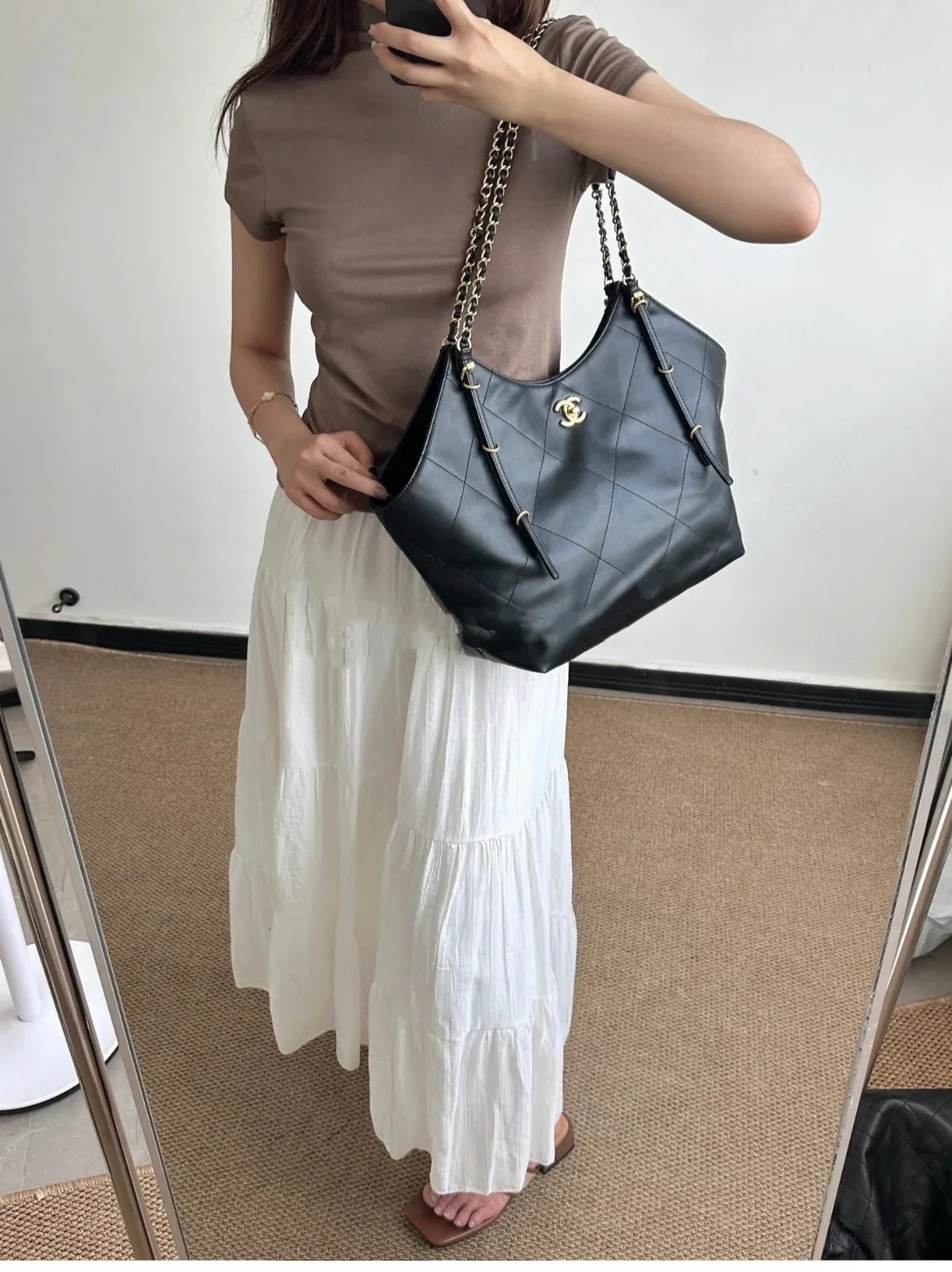 Большая сумка-шоппер 25s - черная