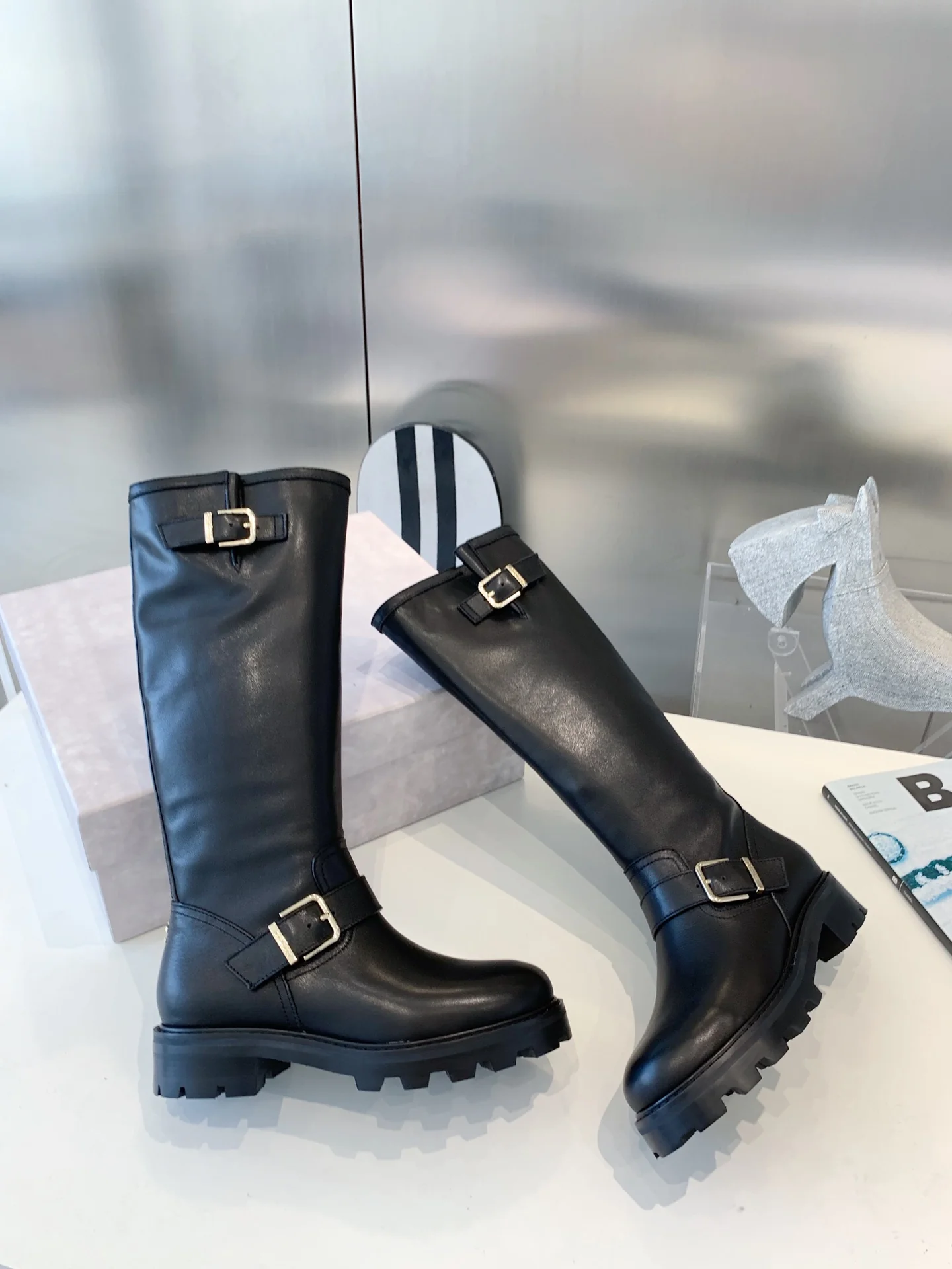 Jimmy - Новинка 2022 года - Кожаные высокие сапоги