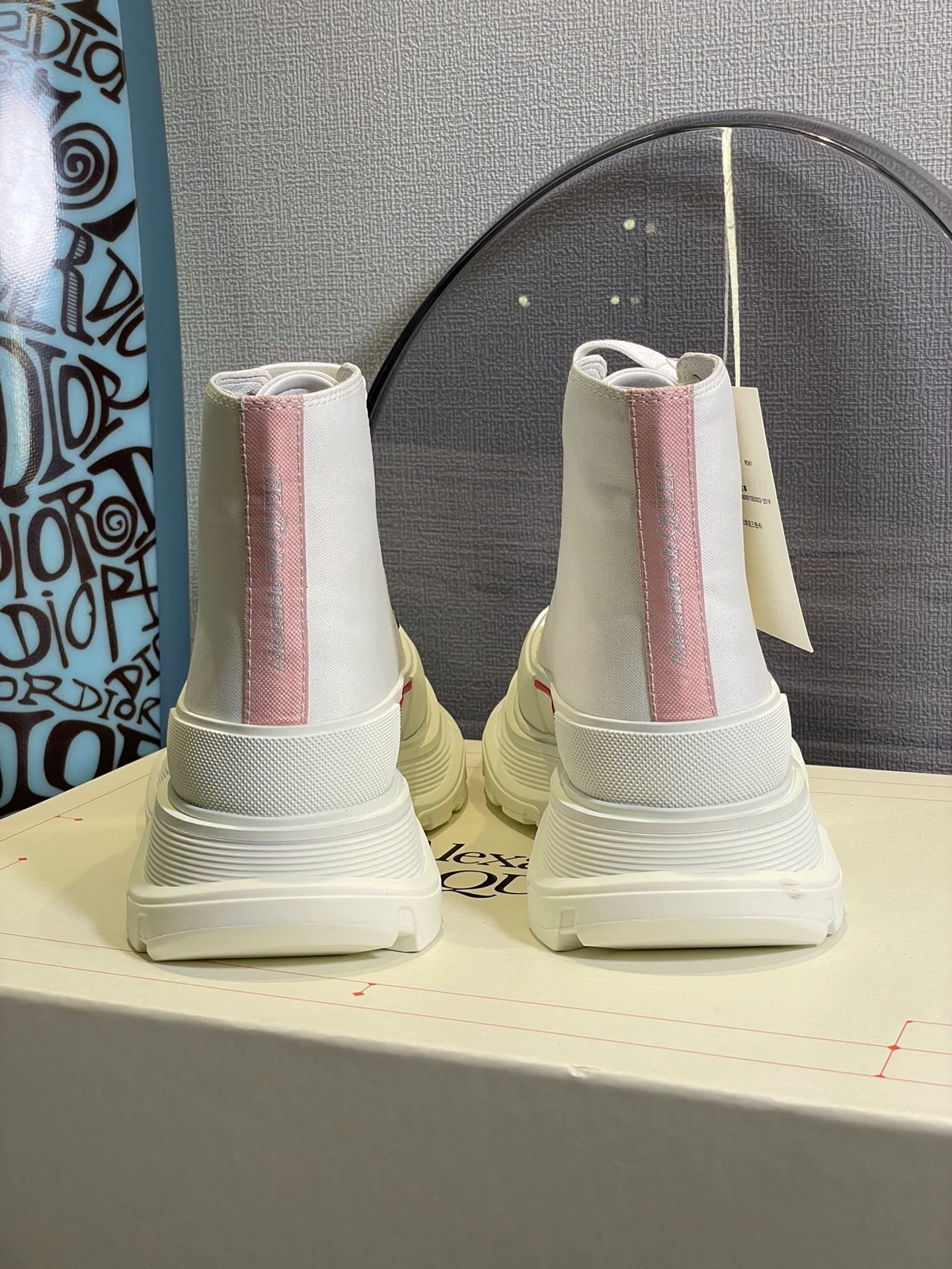 Высокие парусиновые туфли на платформе McQueen Rainbow