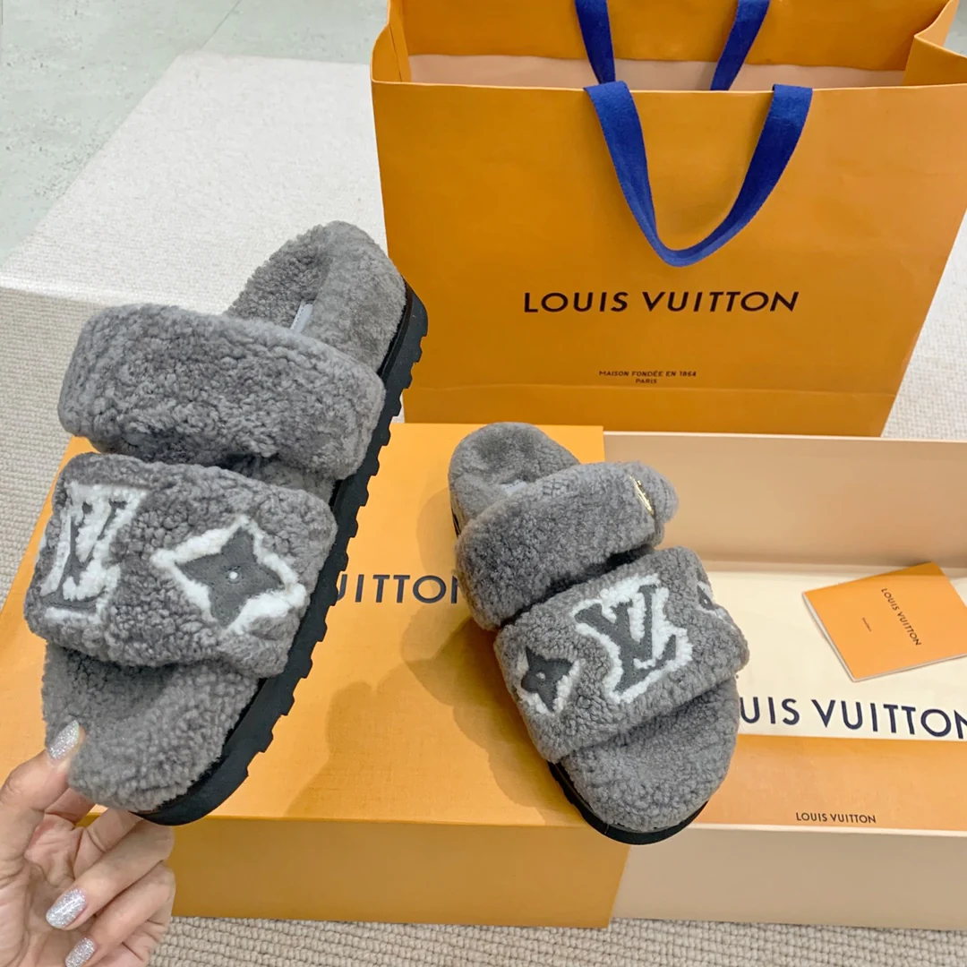 Меховые тапочки LV Paseo Comfort Series 