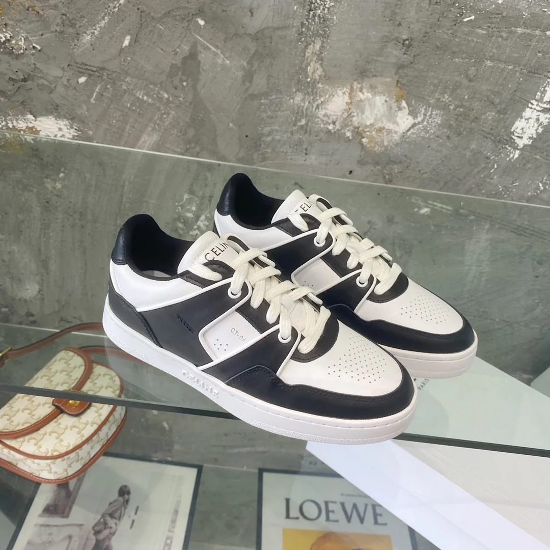 Новинка 2022 года от Celine - Белые кроссовки/Повседневная обувь - Унисекс - Черные