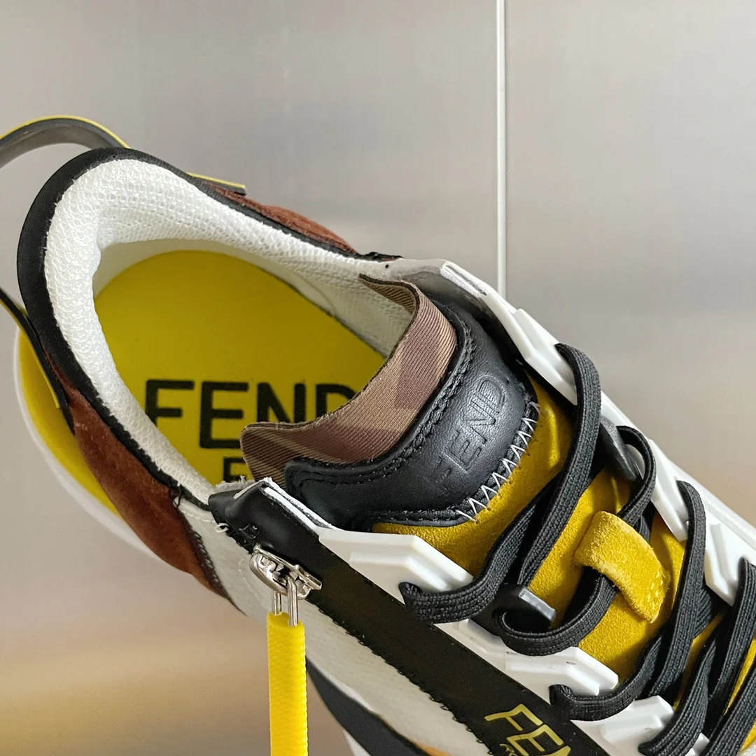 Fendi - Повседневные кроссовки - Белые и желтые