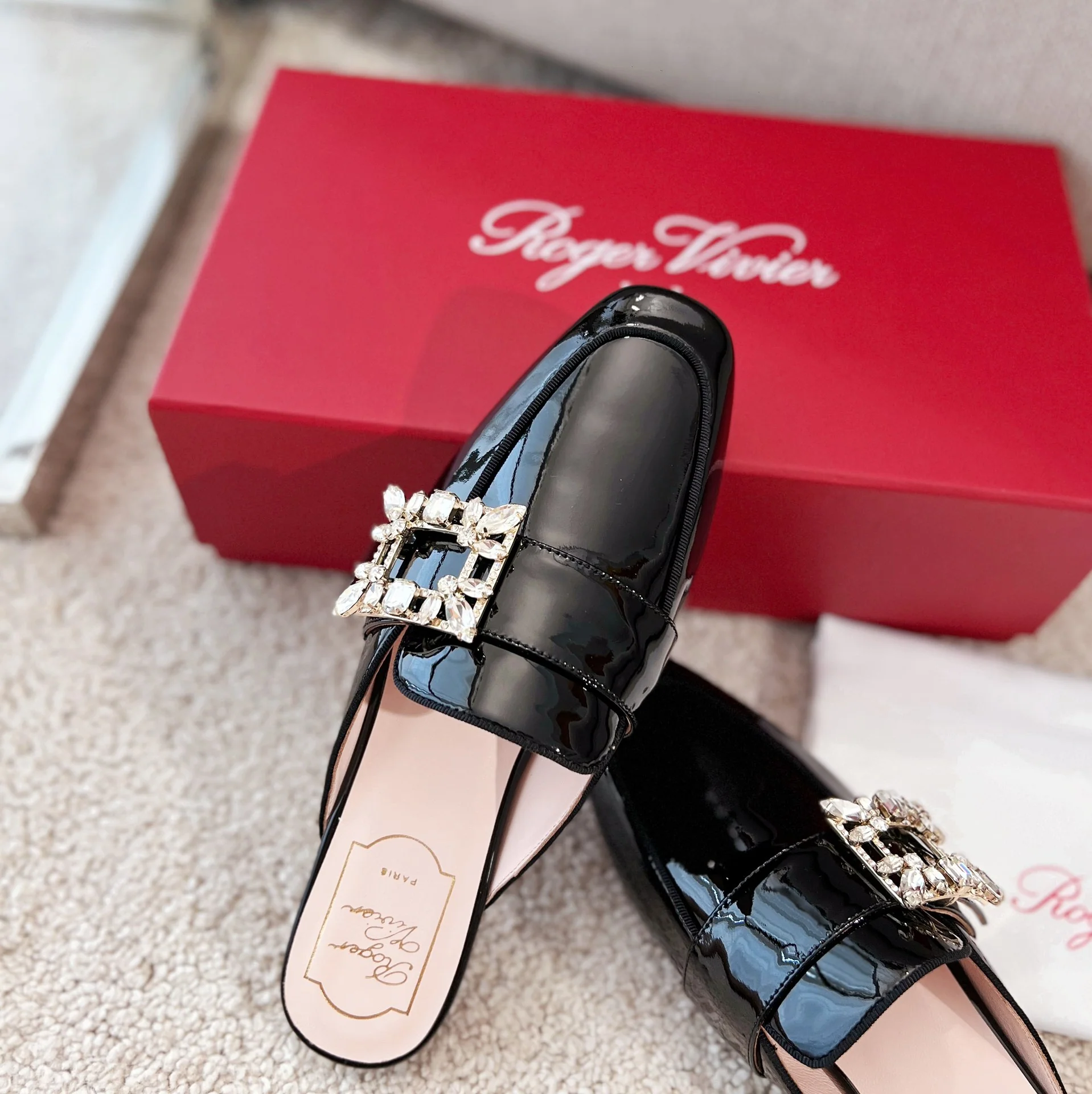 Обувь RV - пряжка Versailles с бриллиантами - полутапочки Muller