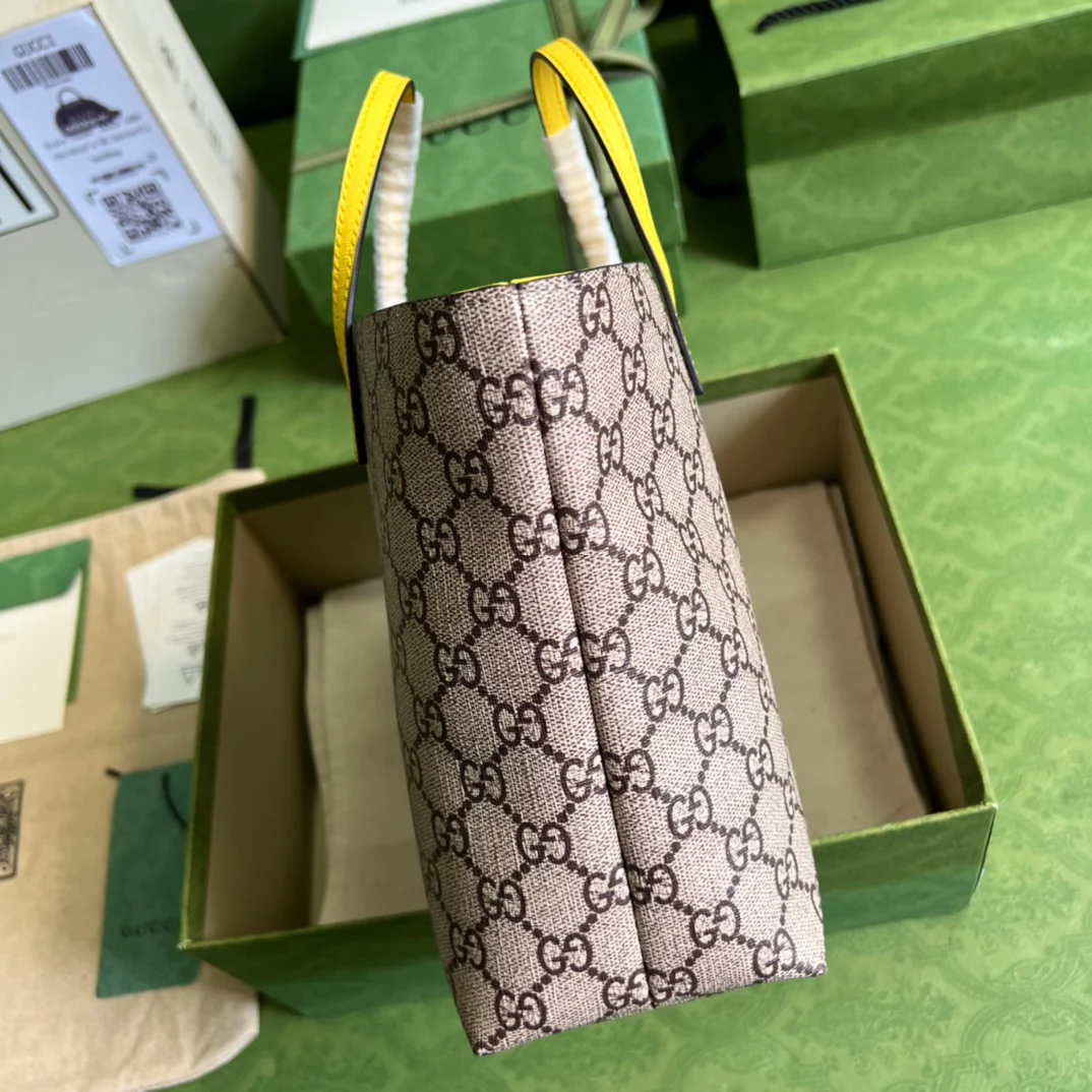 Gucci - Желтая сумка-тоут с мультяшным рисунком