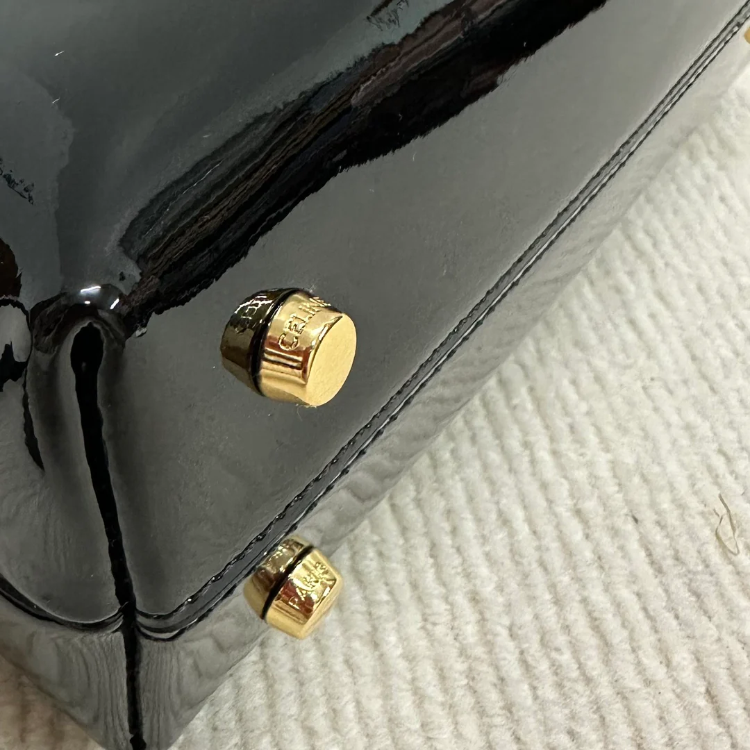 Celine - Триумфальная арка - Kelly - Сумка - Лакированная кожа, черная