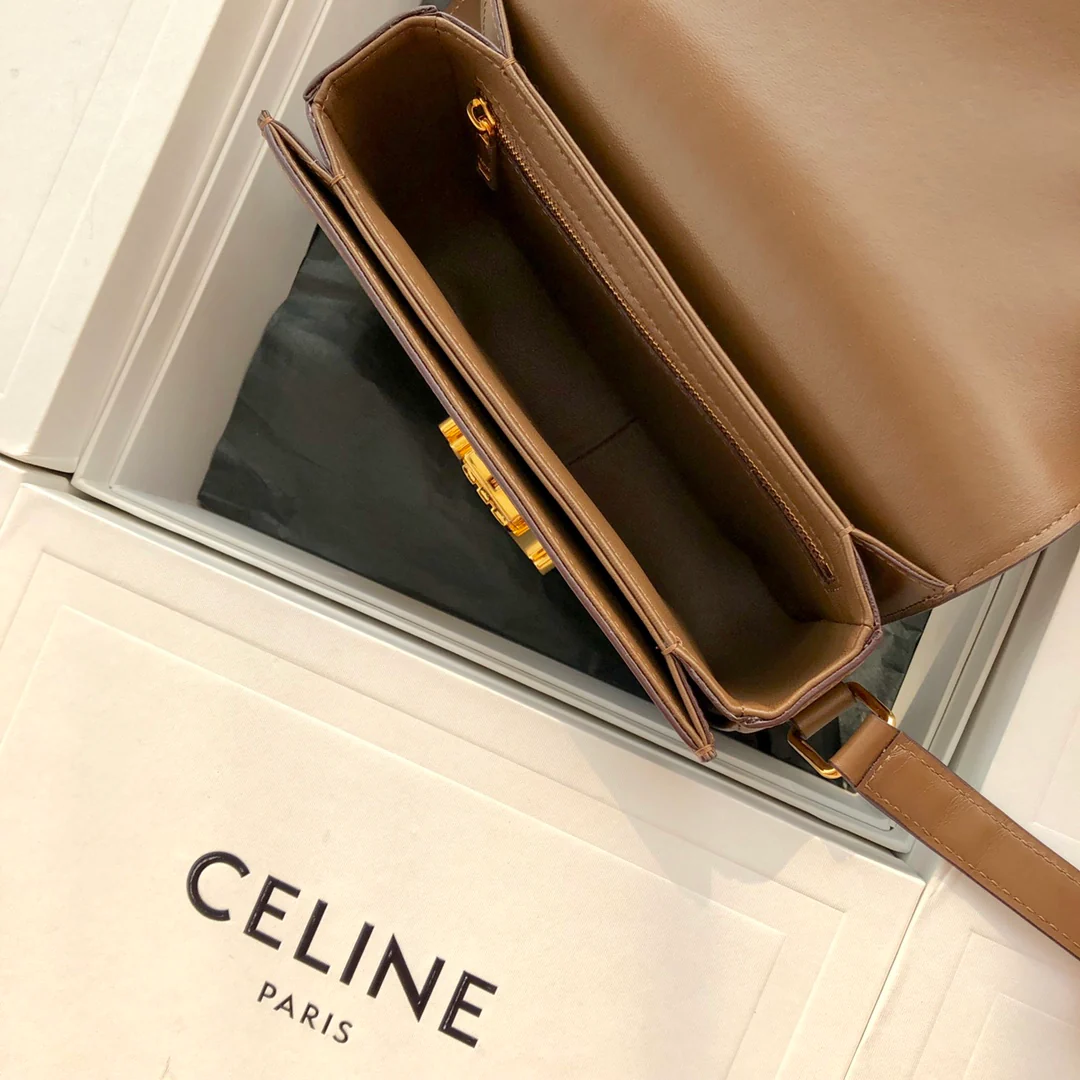 Сумка Celine Triomphe из телячьей кожи - подростковая - 18 - 5 см - 3