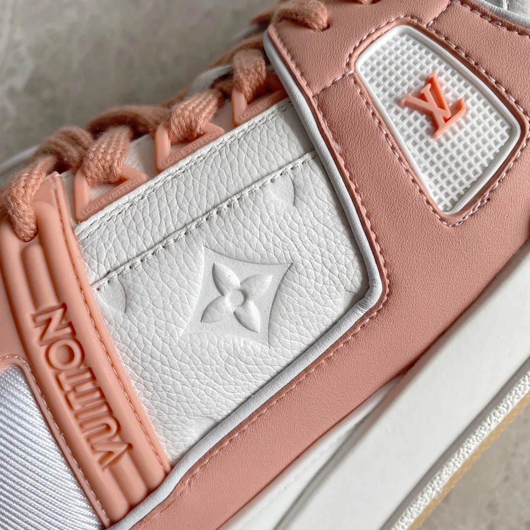 Обувь LV - Кроссовки LV - Бежево-розовые - Повседневная обувь - Унисекс