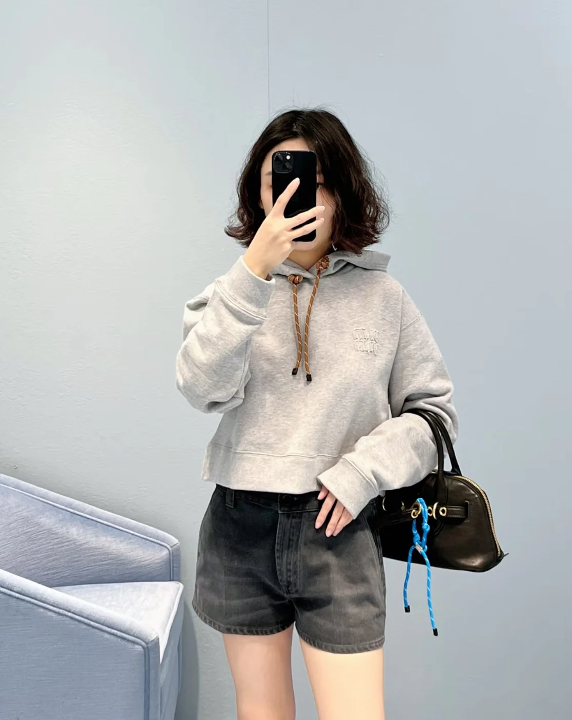 Сумка Miu Miu Aventure из кожи наппа - Черная - Маленький размер