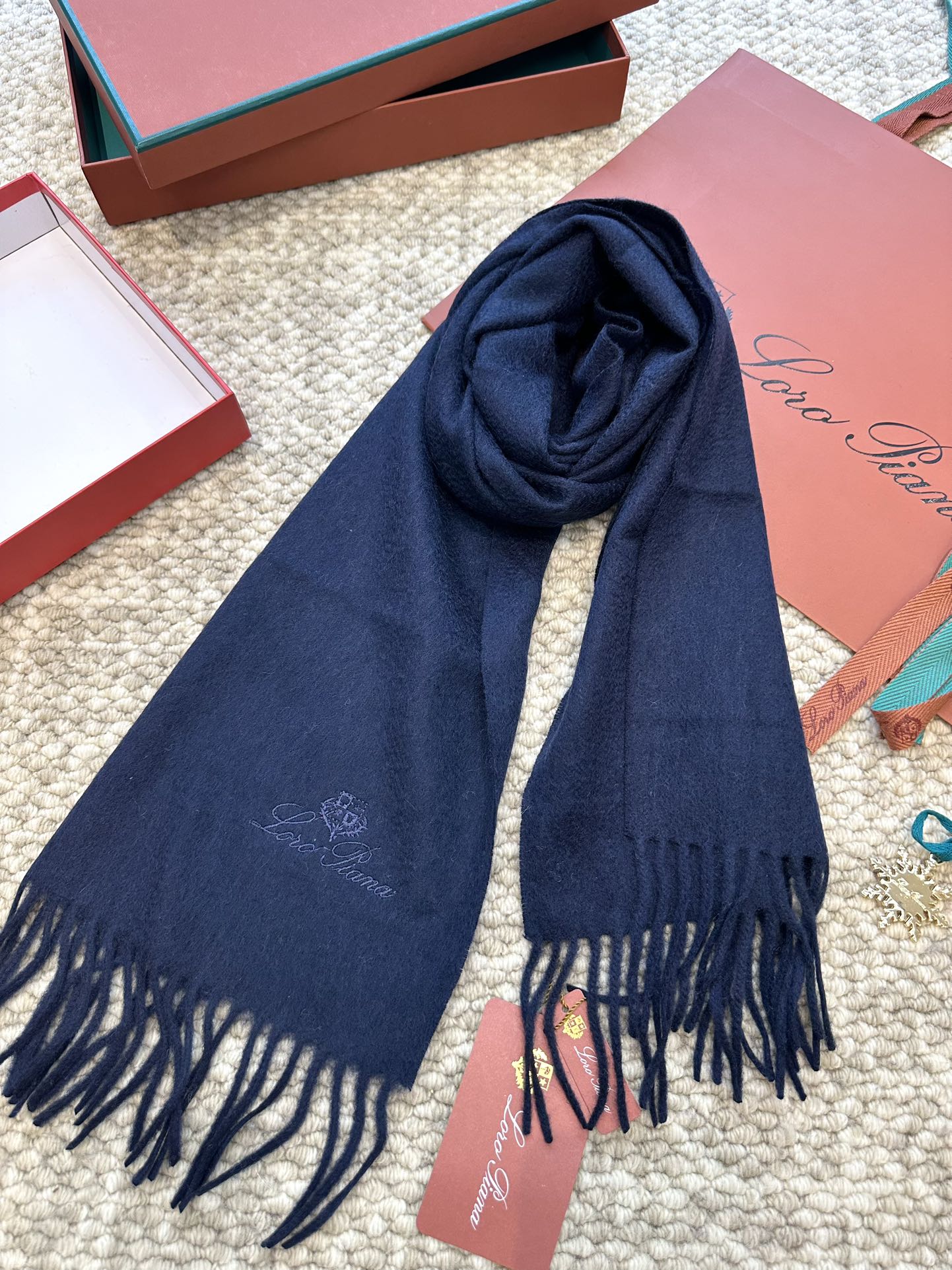 Шарф Loro Piana 2024 - Синий