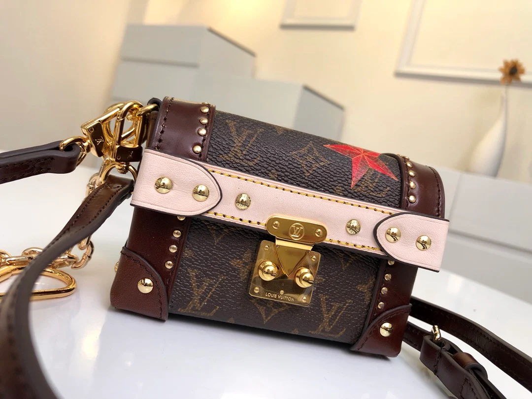 m62553-LV-Classic Petite-Malle Miniature-Essential-Trunk Handbag-Pink