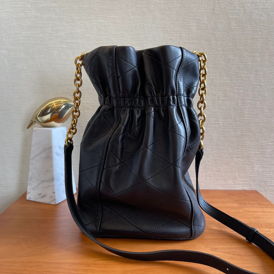 Сумка-ведро YSL Hook - черная