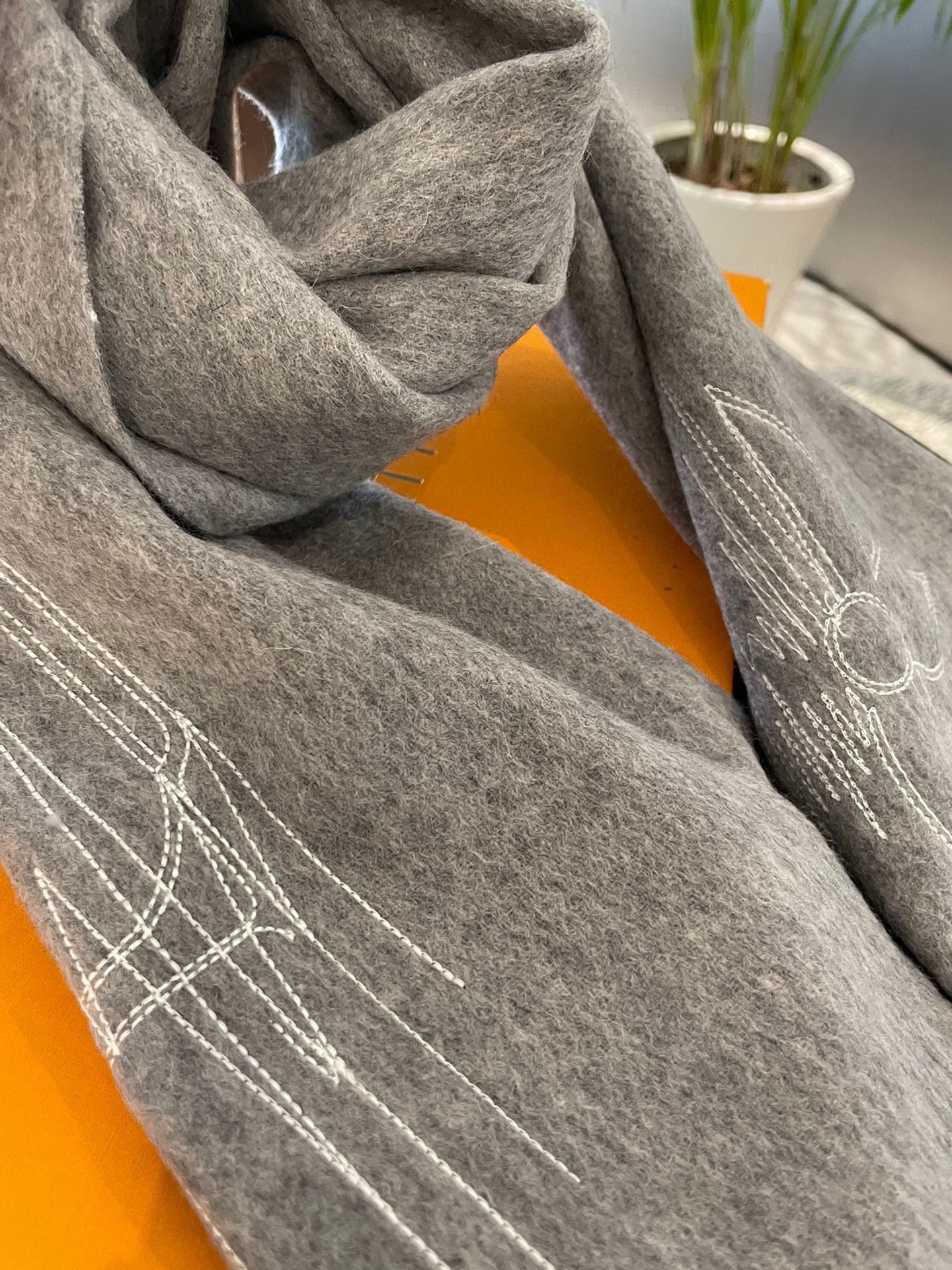 Кашемировый шарф LV - 30 см - 180 см - Унисекс