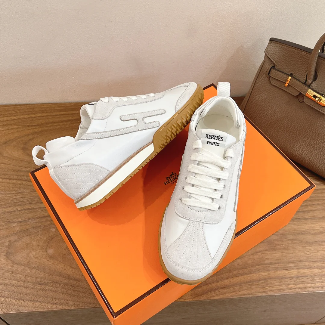 Повседневные туфли Hermes 2024 - белые