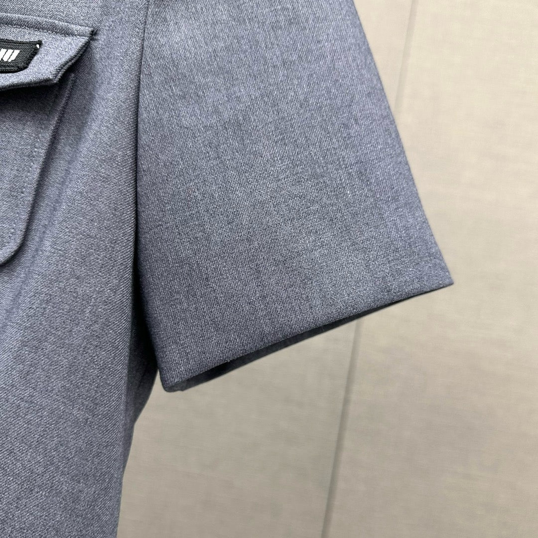 Miu Miu - 2404 - Минималистичный короткий купальник - Серый