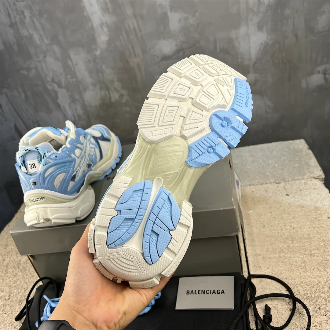 Кроссовки Balenciaga Runner - унисекс - бело-синие