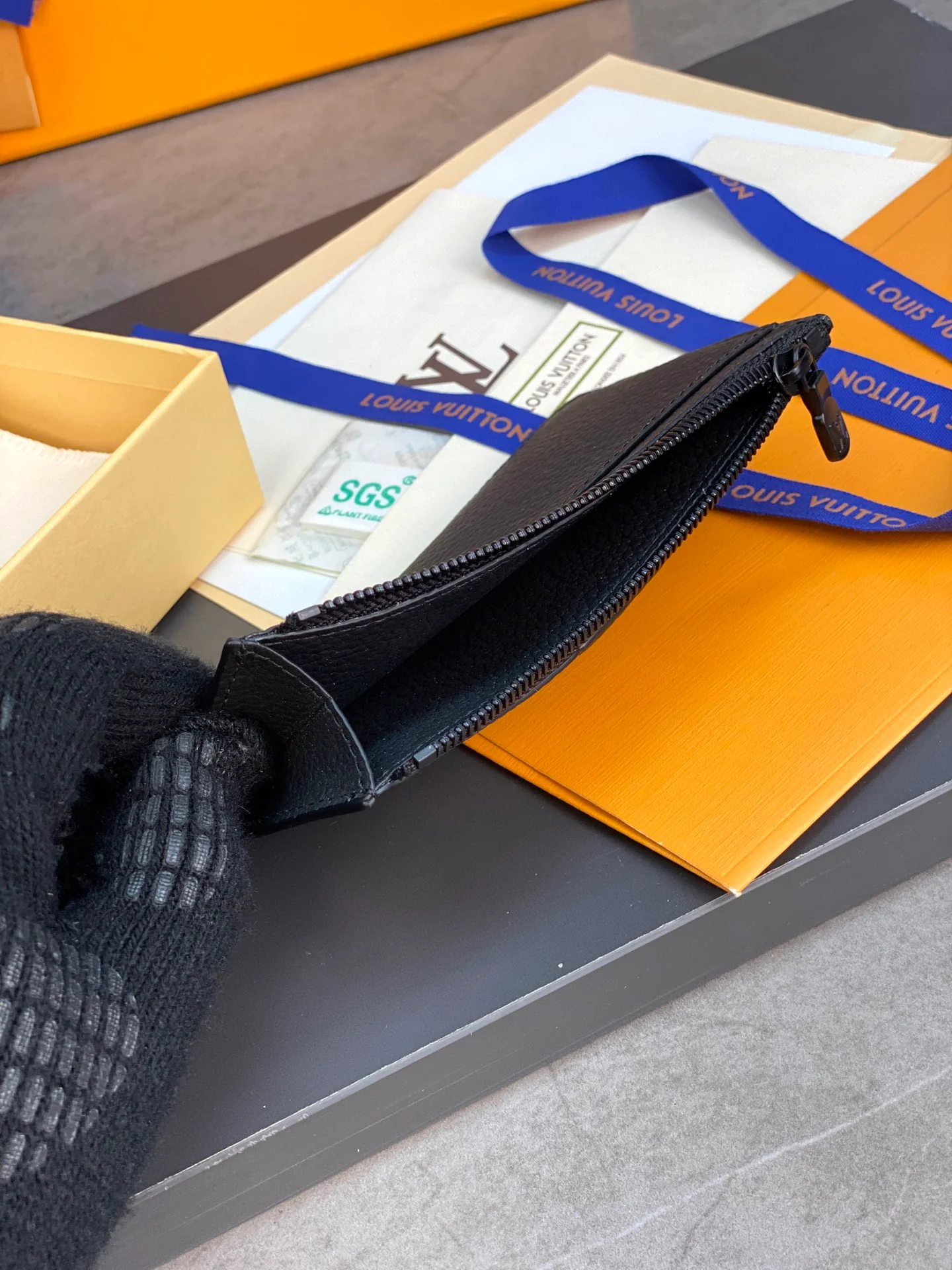 LV-m82068-держатель для монет и карт, темно-синий