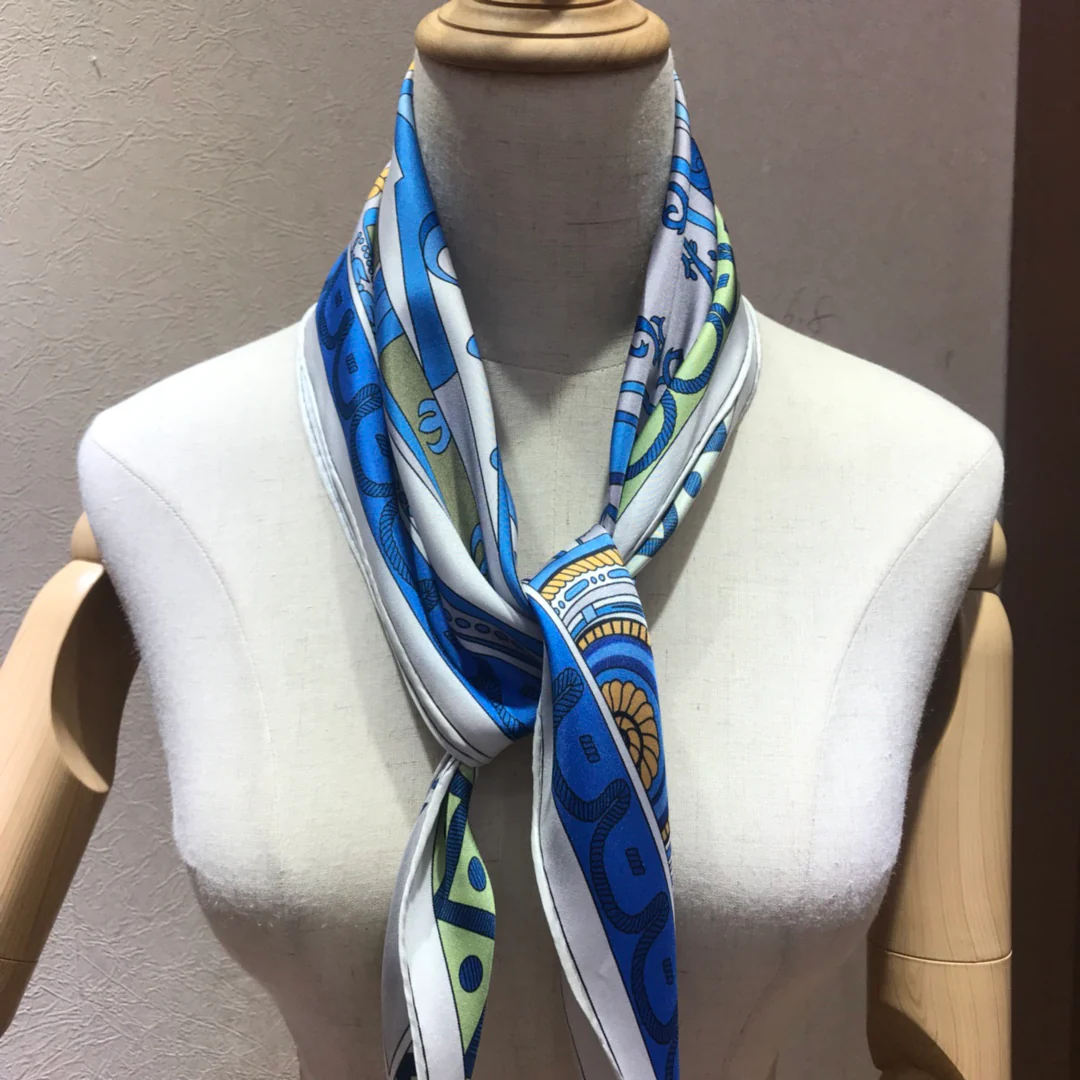 Hermes - Новейший шарф Garden Diamond - 100% - Твиловый шелк - 43 - 115 см - 6