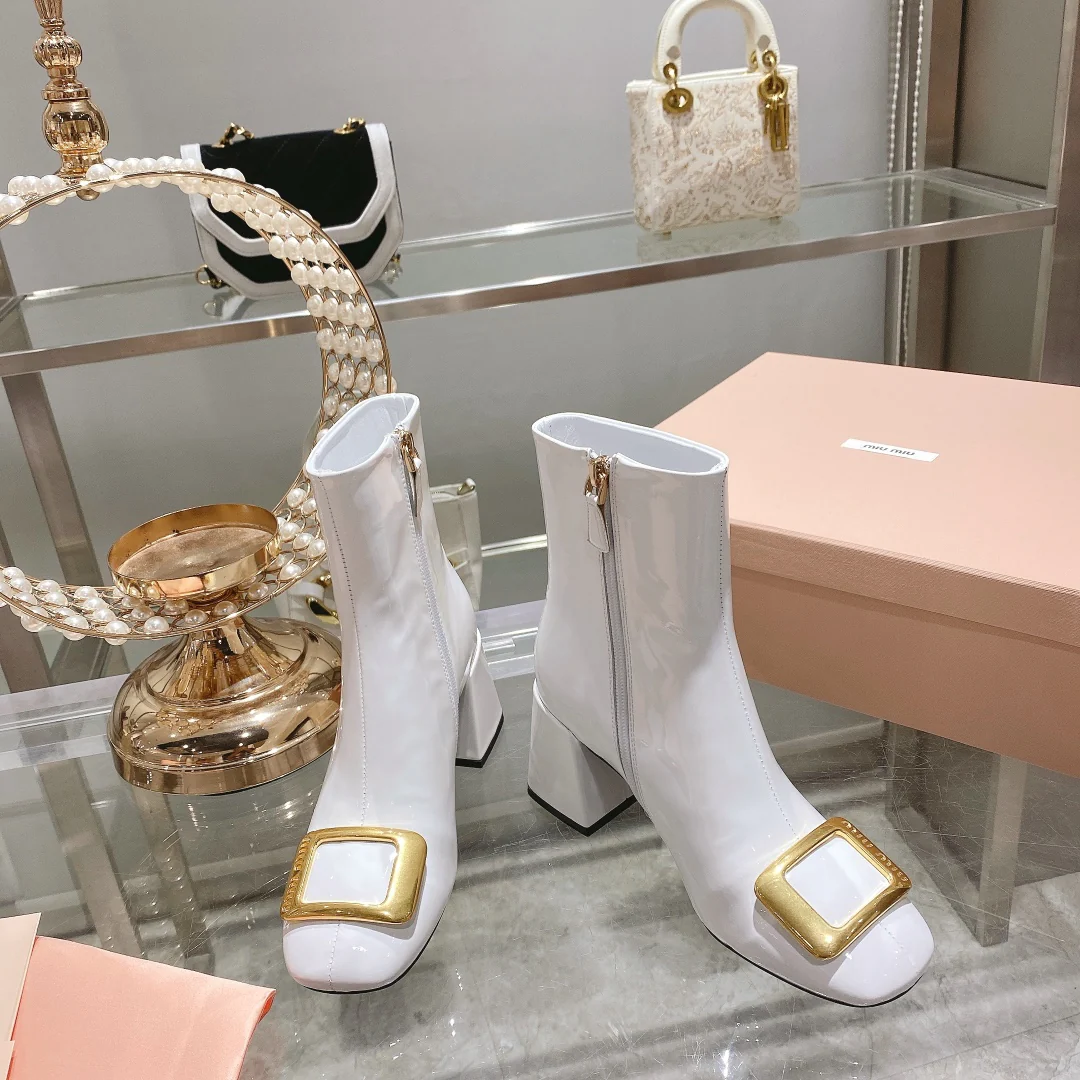 Miu Miu - Ботильоны 22s с металлической пряжкой - 1