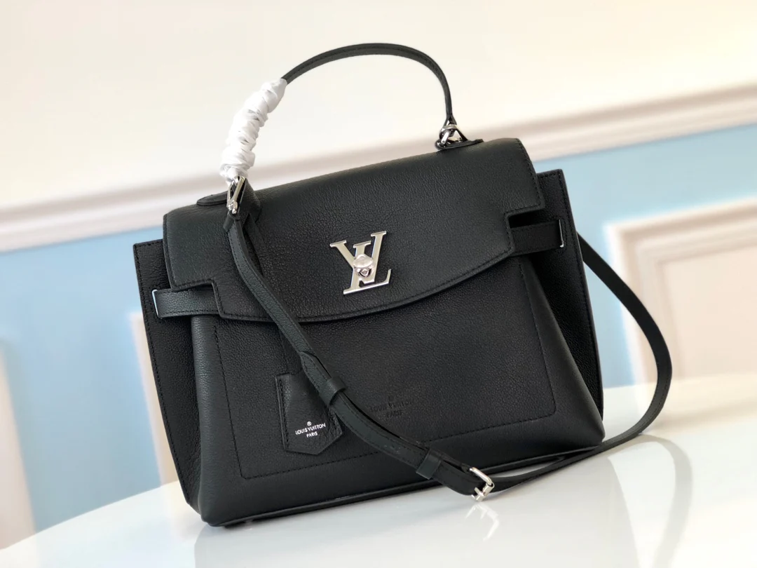 m52360-LV-lockme-ever handbag-black