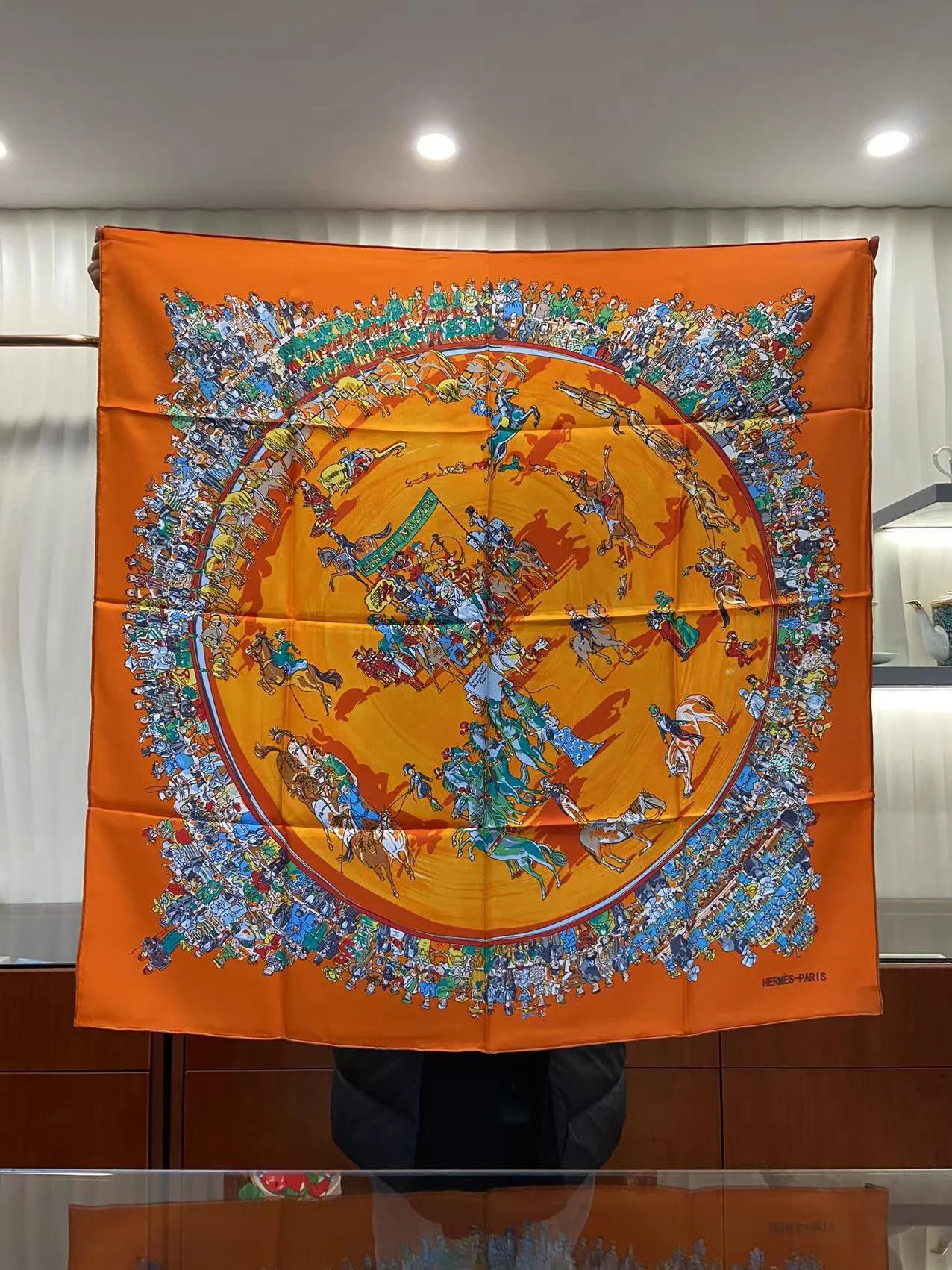 Шелковый шарф Hermes 90 - 1