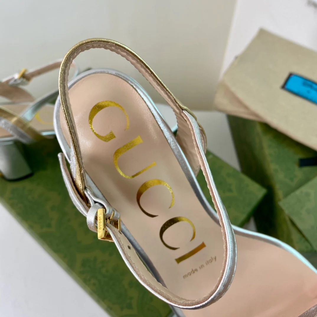 Gucci - Босоножки на массивном каблуке с ремешками