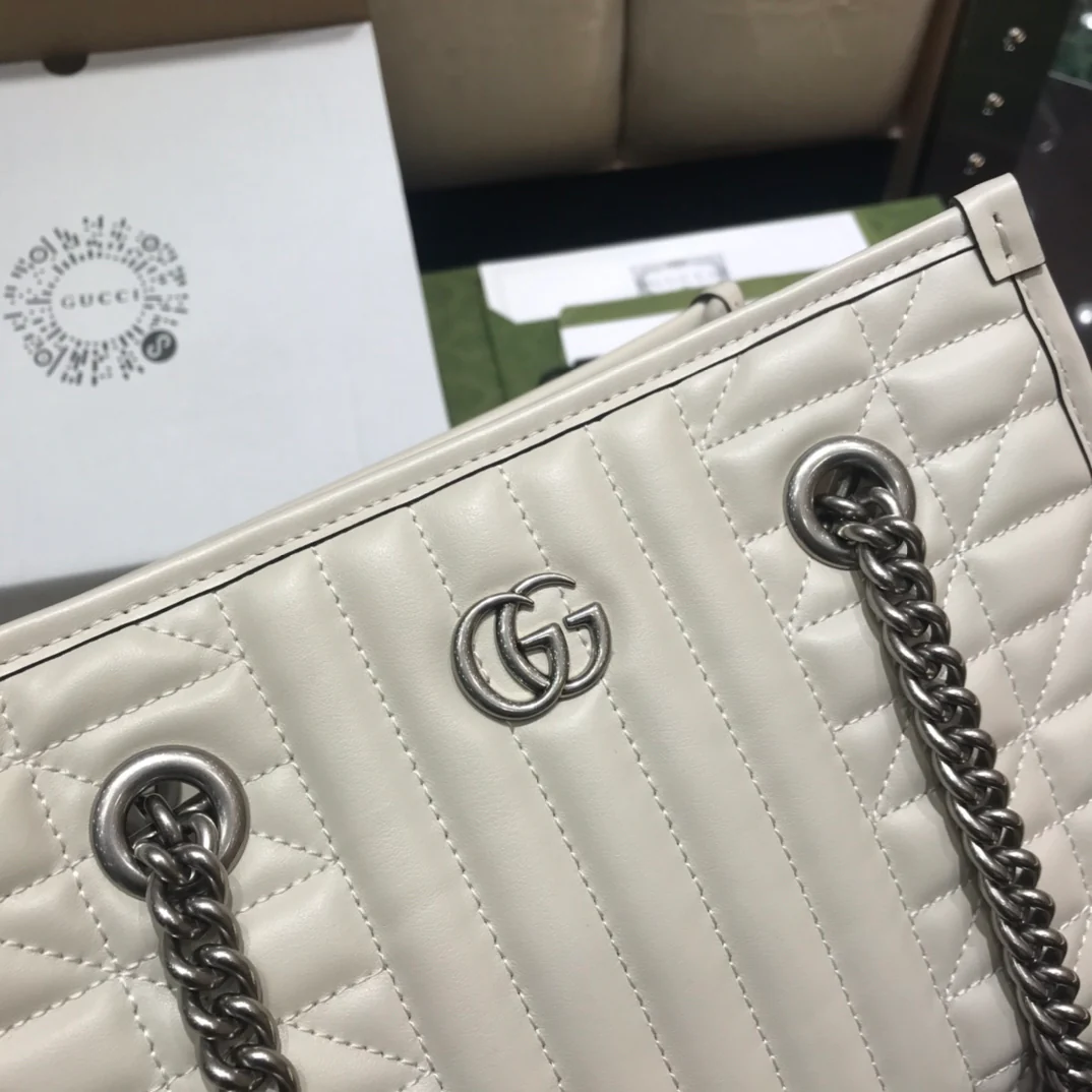 Маленькая сумка-тоут Gucci Marmont Geometric Series - 1