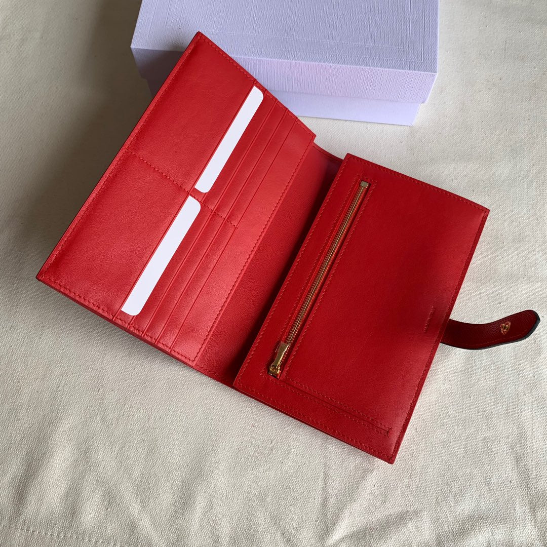 Длинный кошелек Celine - Кошелек с ремешком из крупнозернистой телячьей кожи - 3