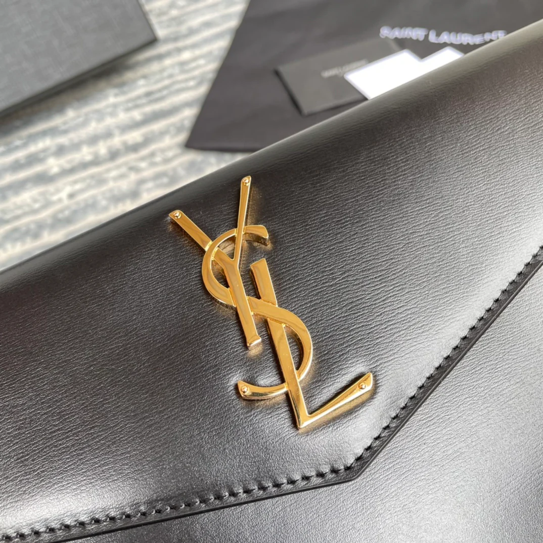 Новая клатч-сумочка YSL-Ptown - черная с узором 