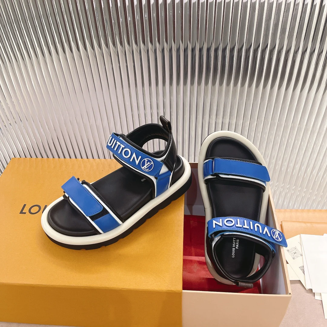 LV - Сине-черные сандалии