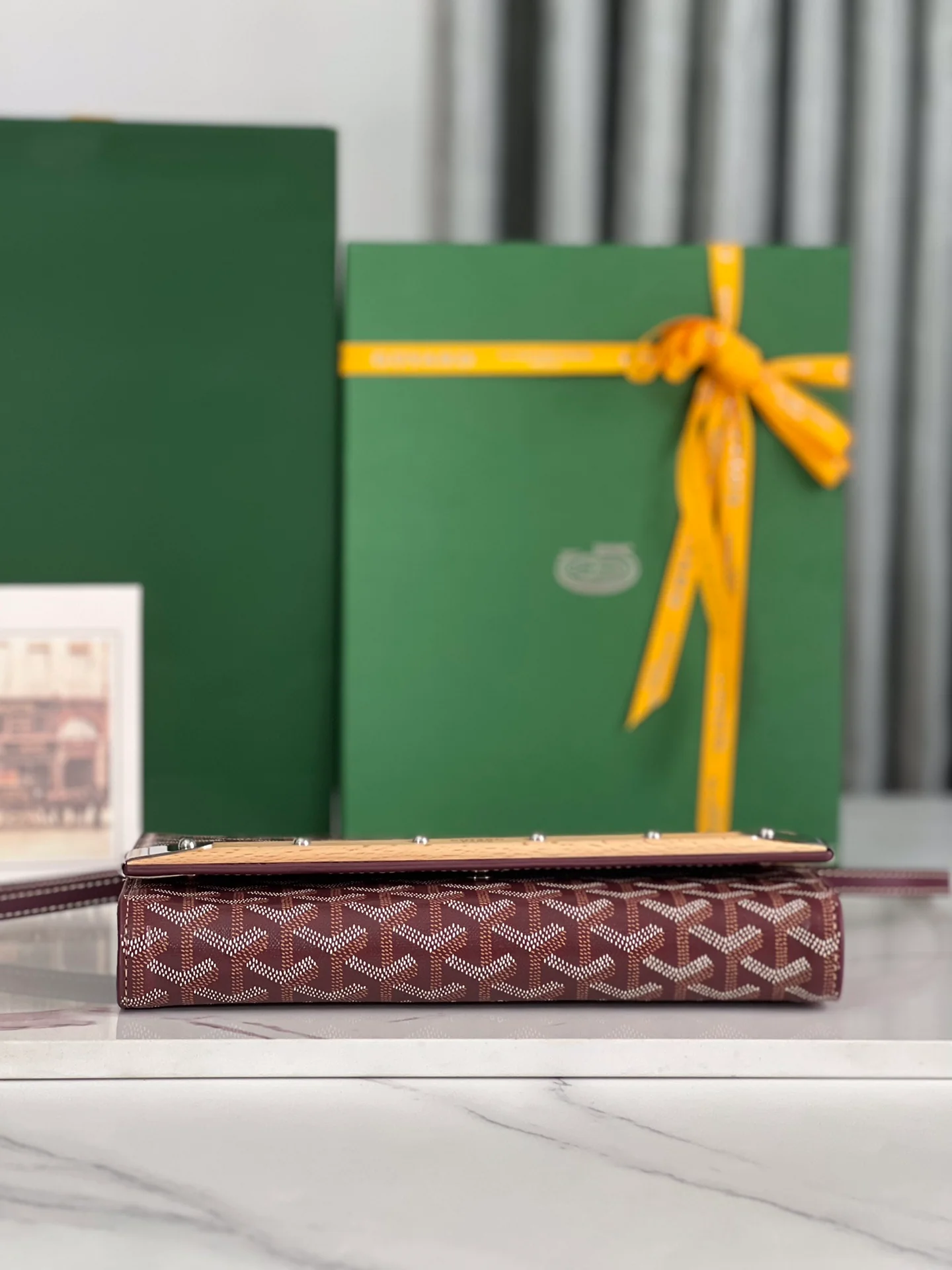 Клатч Goyard Monte Carlo, маленький, бордовый, 1 шт.
