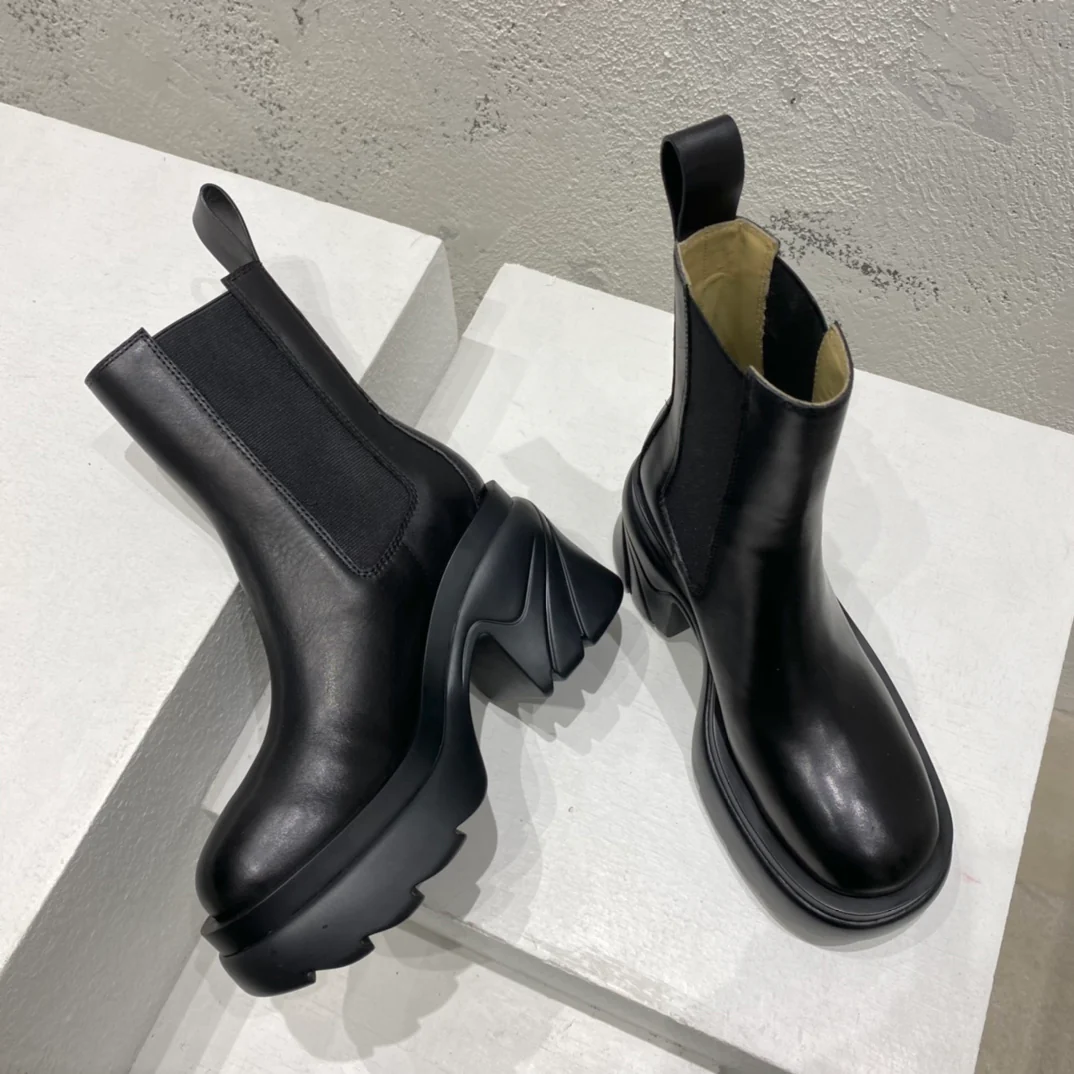 Ботинки на платформе средней высоты BV-22ss - Размеры 35-39-40-41 (Возможен индивидуальный пошив) - 1