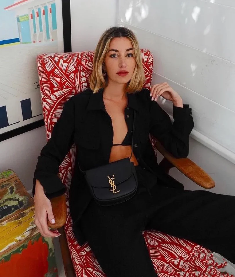 Сумка-седло YSL-Kaia-черная