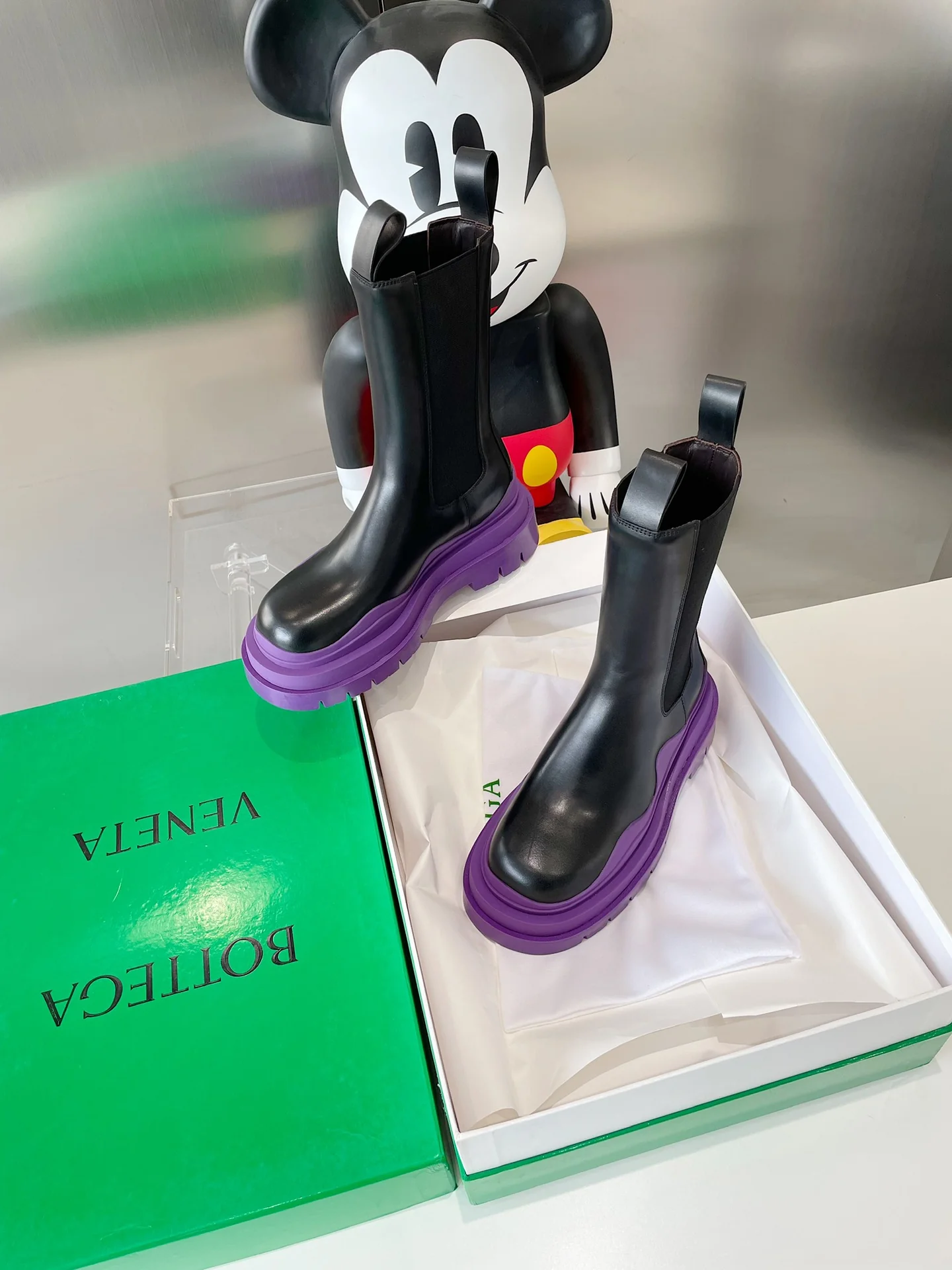 BV - Фиолетовая подошва - Платформа до середины икры - Ботинки Dr. Martens