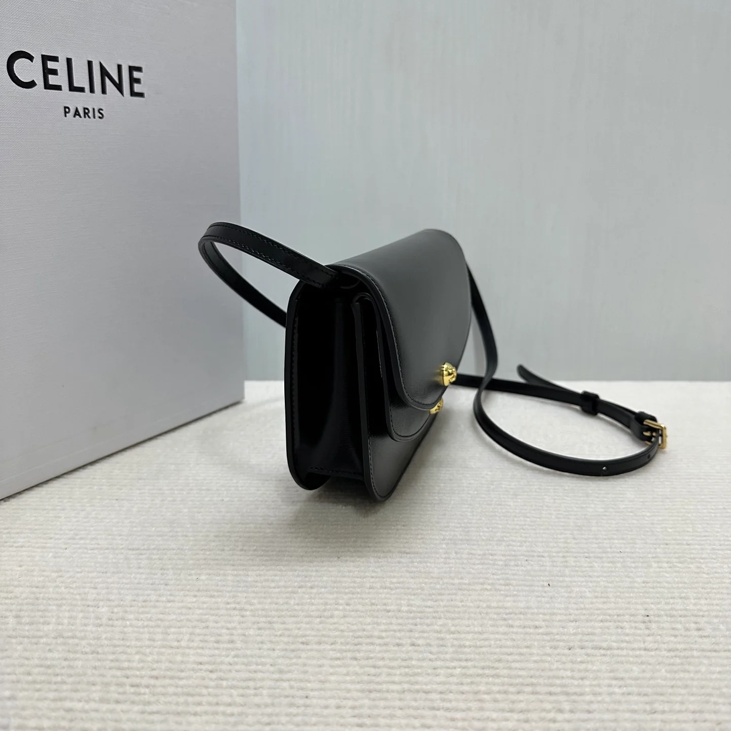 Сумка Celine Duo через плечо - черная