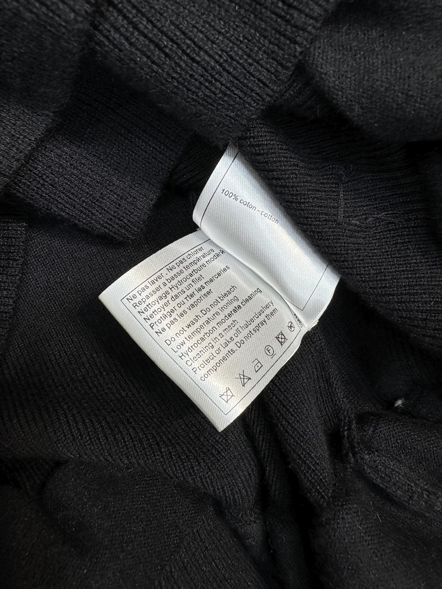 Футболка Chanel 2403 с коротким рукавом, кружевной вязкой - черная