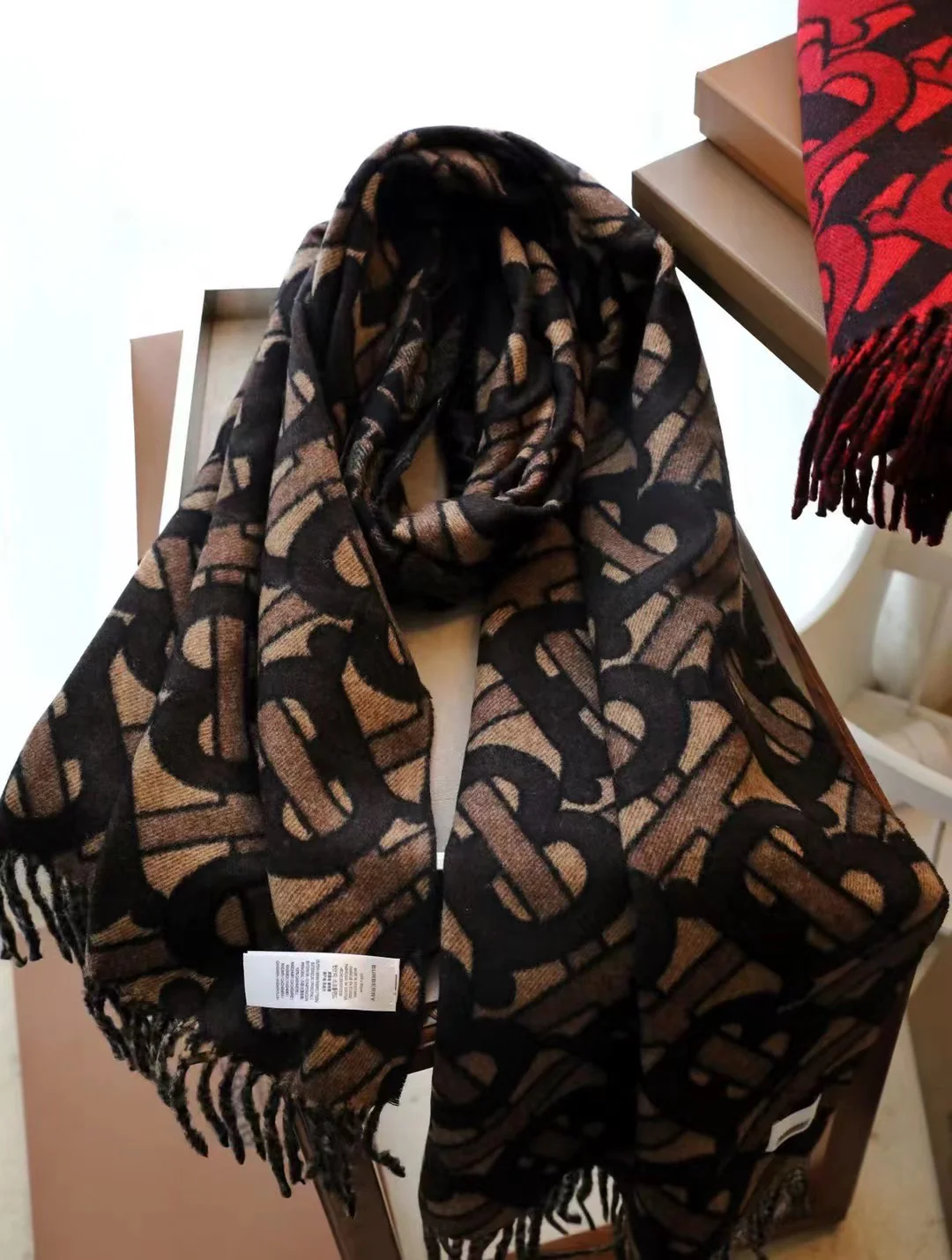 Burberry - Шаль 50-200 см - 100% кашемир