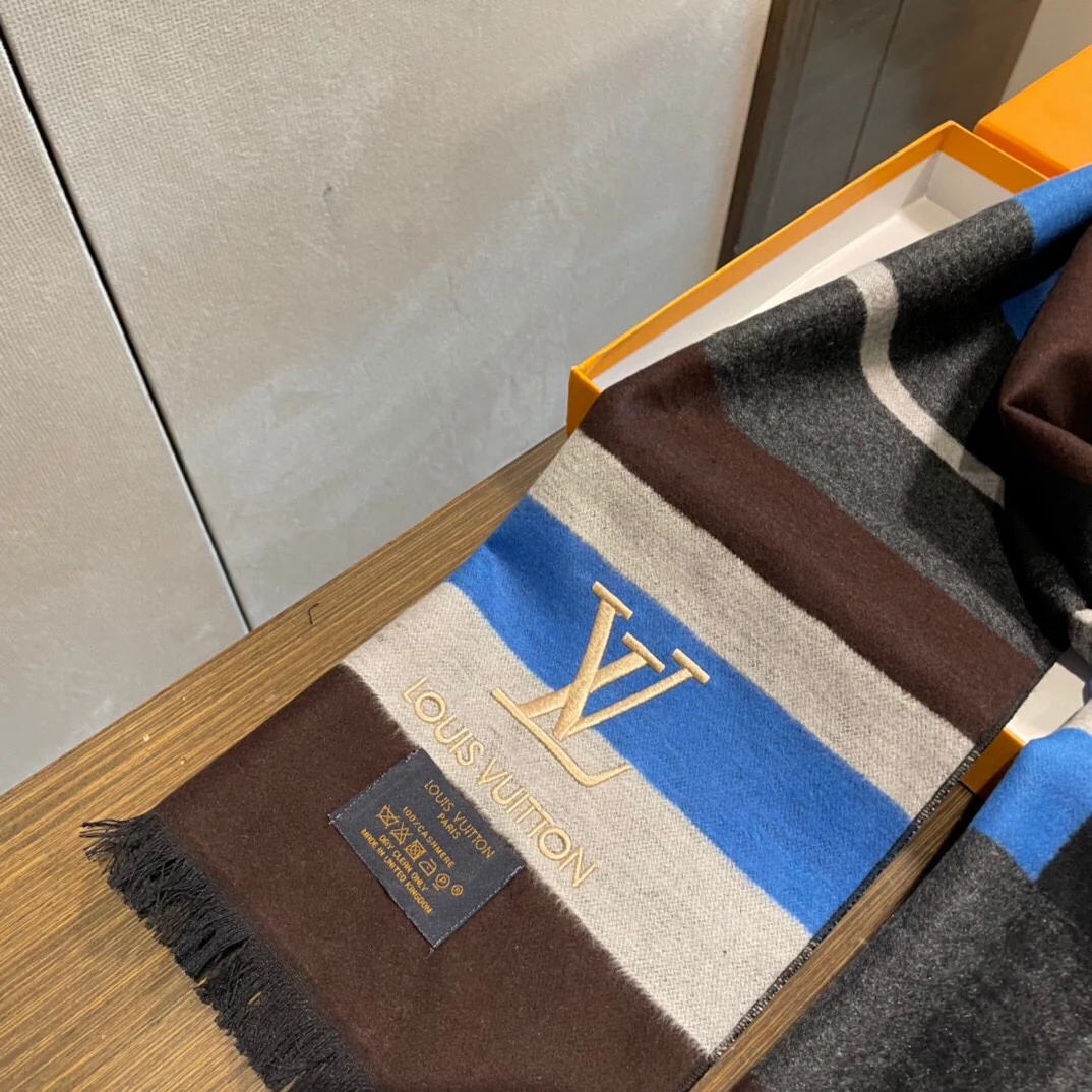 LV - Незаменимый мужской кашемировый шарф для холодной погоды - 35-200 см