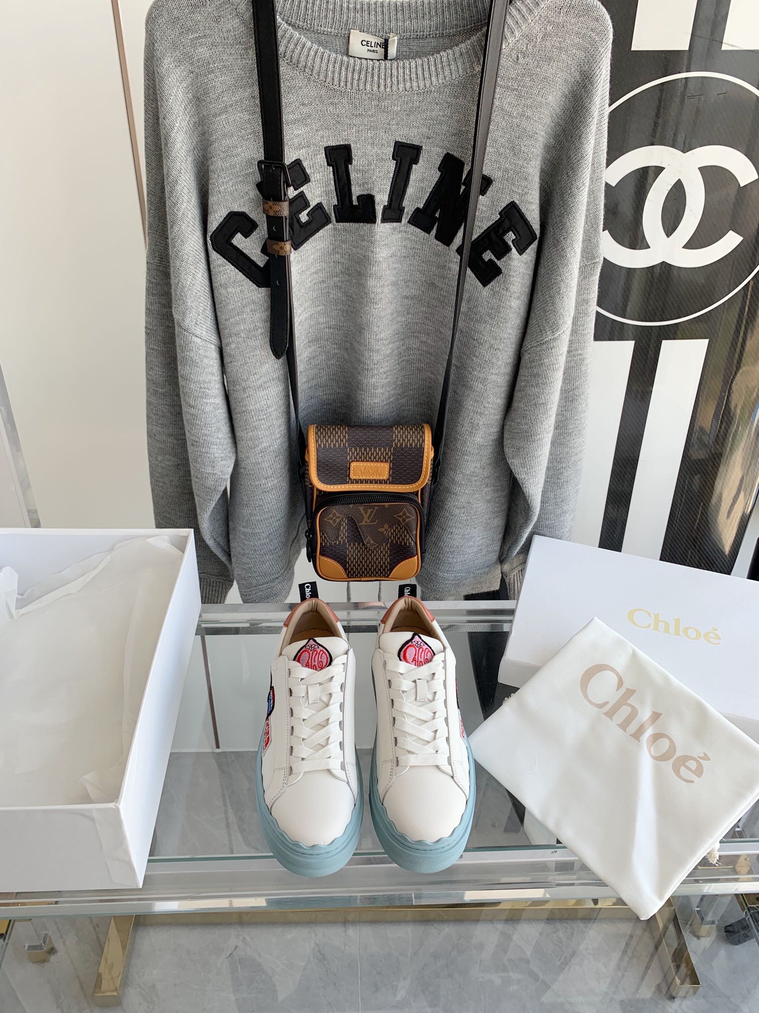 Белые кроссовки Chloe на платформе, повседневная обувь, размеры 35-44.