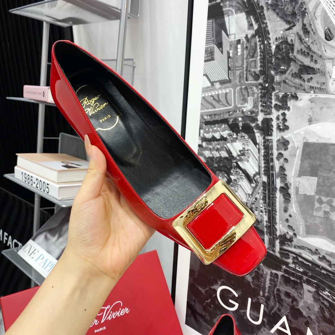 RV-4-5 см Квадратный каблук - Красный