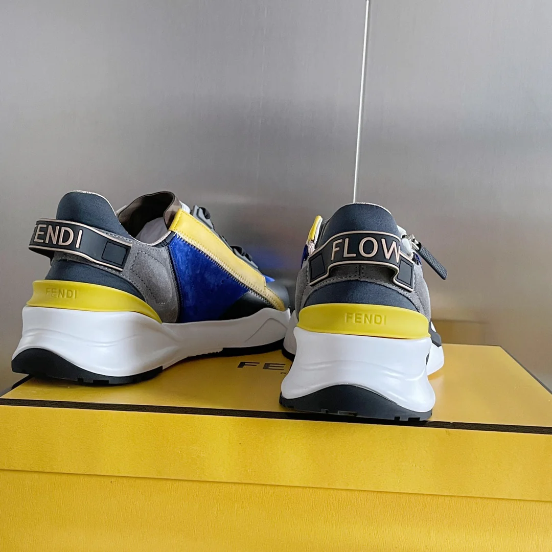 Fendi - Кроссовки и повседневная обувь - Сине-желтые