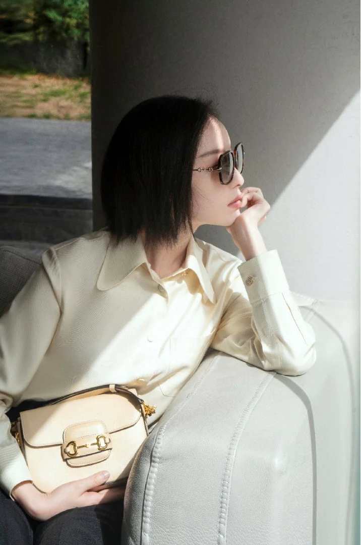 Сумка-седло Gucci 1955 из натуральной кожи с пряжкой в ??виде подковы - 2 шт.