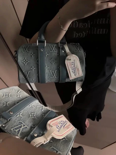 m22762-LV-keepall25-Emboss Denim Style