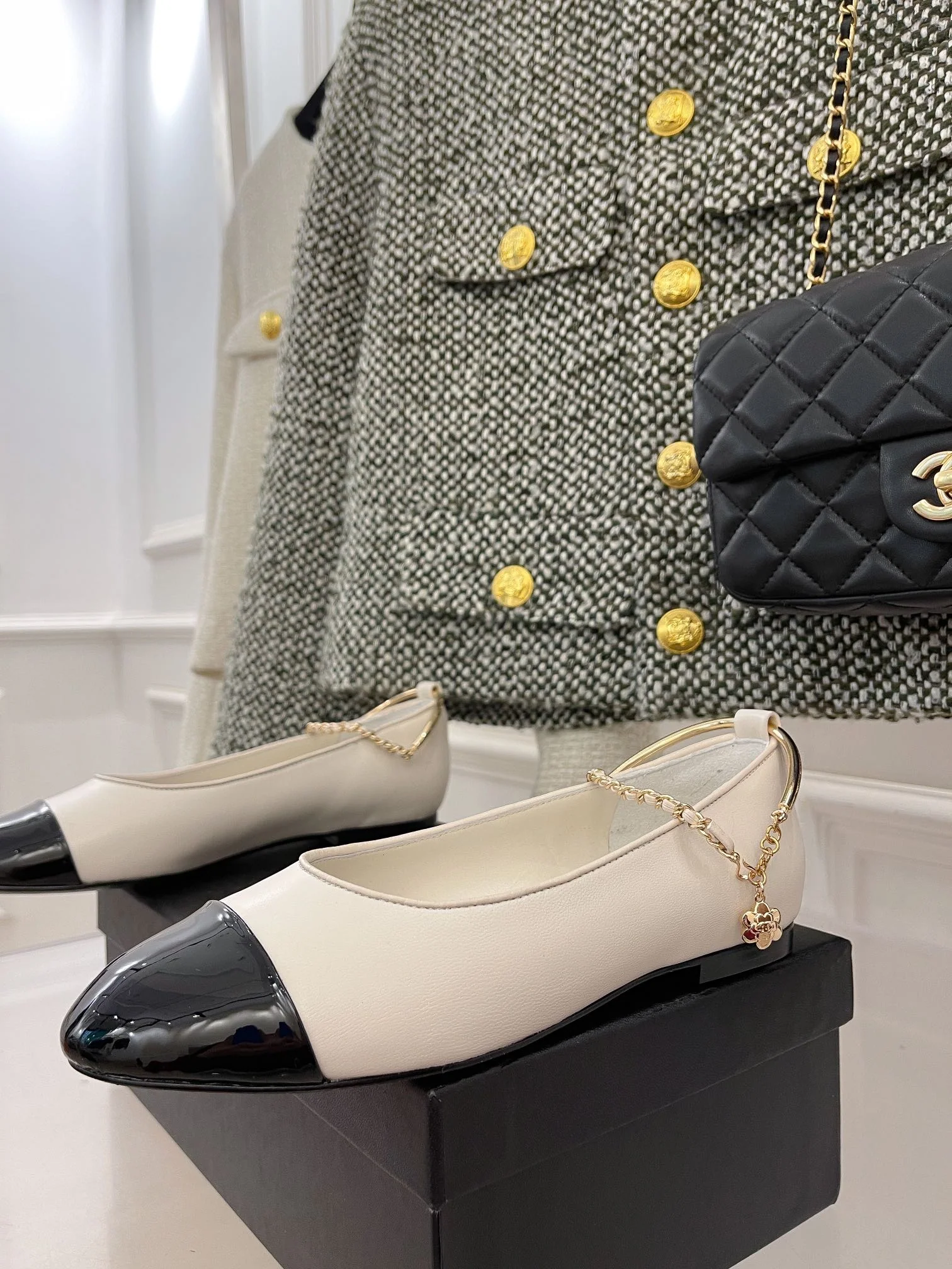 Chanel - Изысканная цепочка - Туфли Мэри Джейн - 4