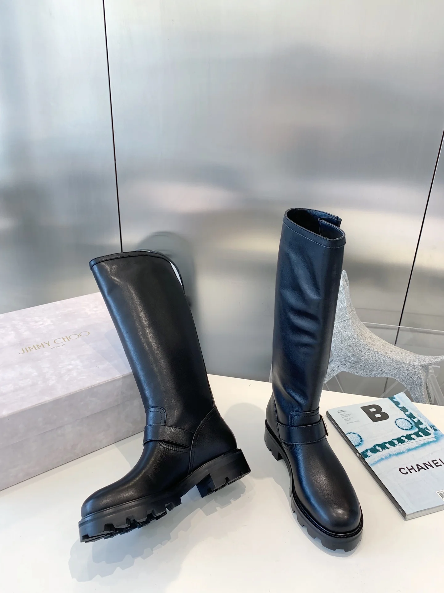 Jimmy - Новинка 2022 года - Кожаные высокие сапоги