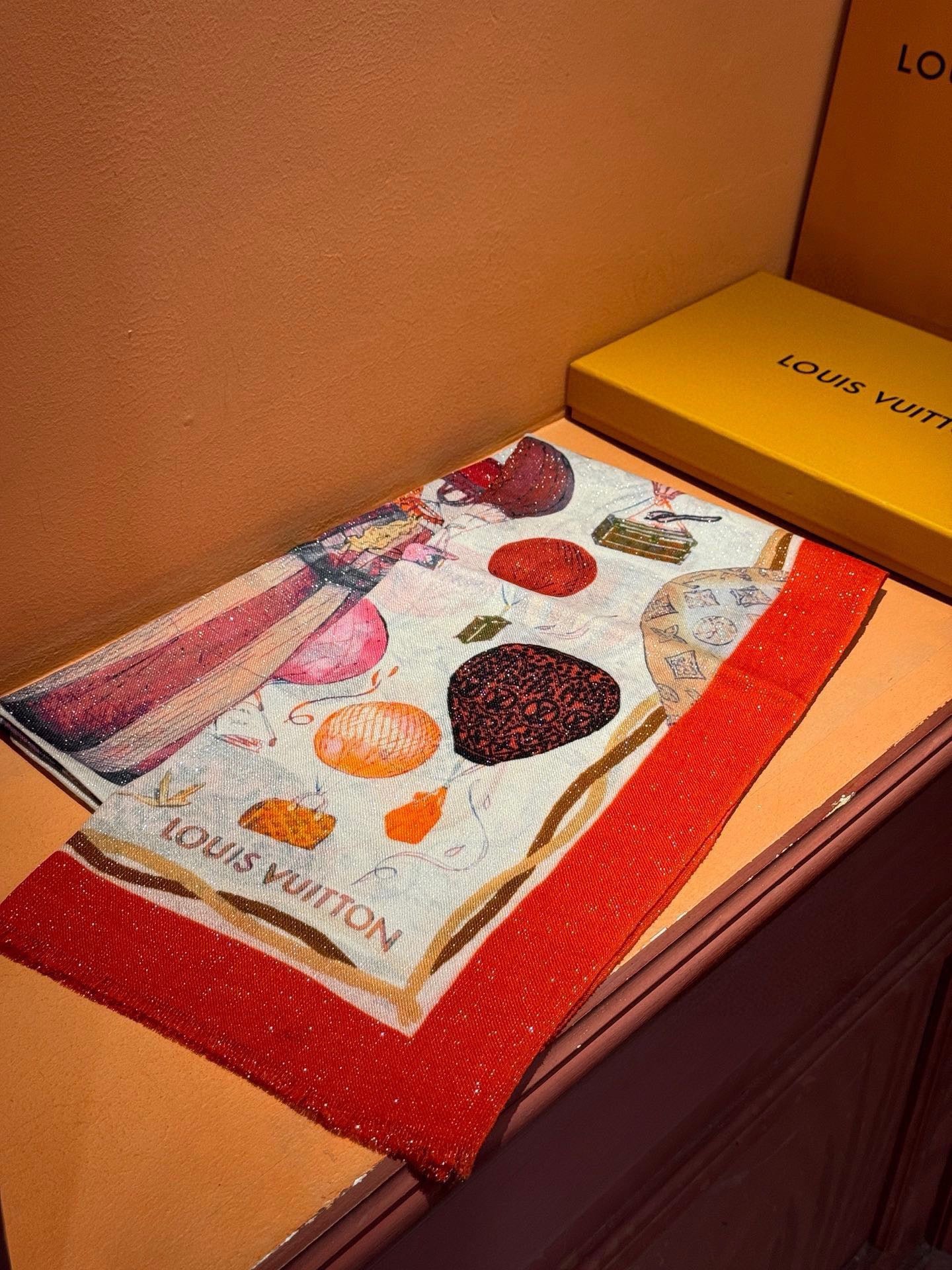 LV-2024-Длинный шарф с изображением воздушного шара-100-200