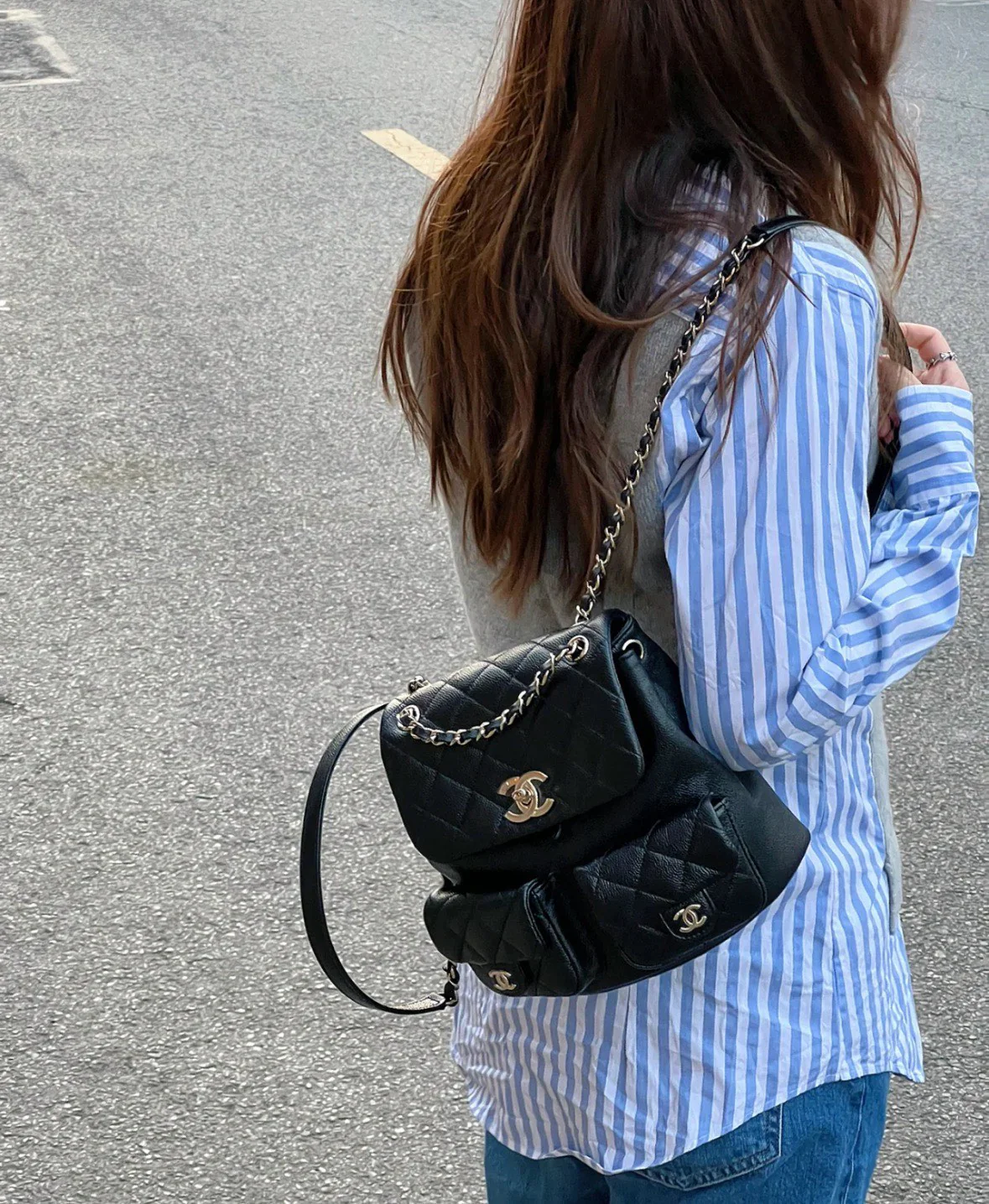 Кожаный рюкзак Chanel Duma - черный